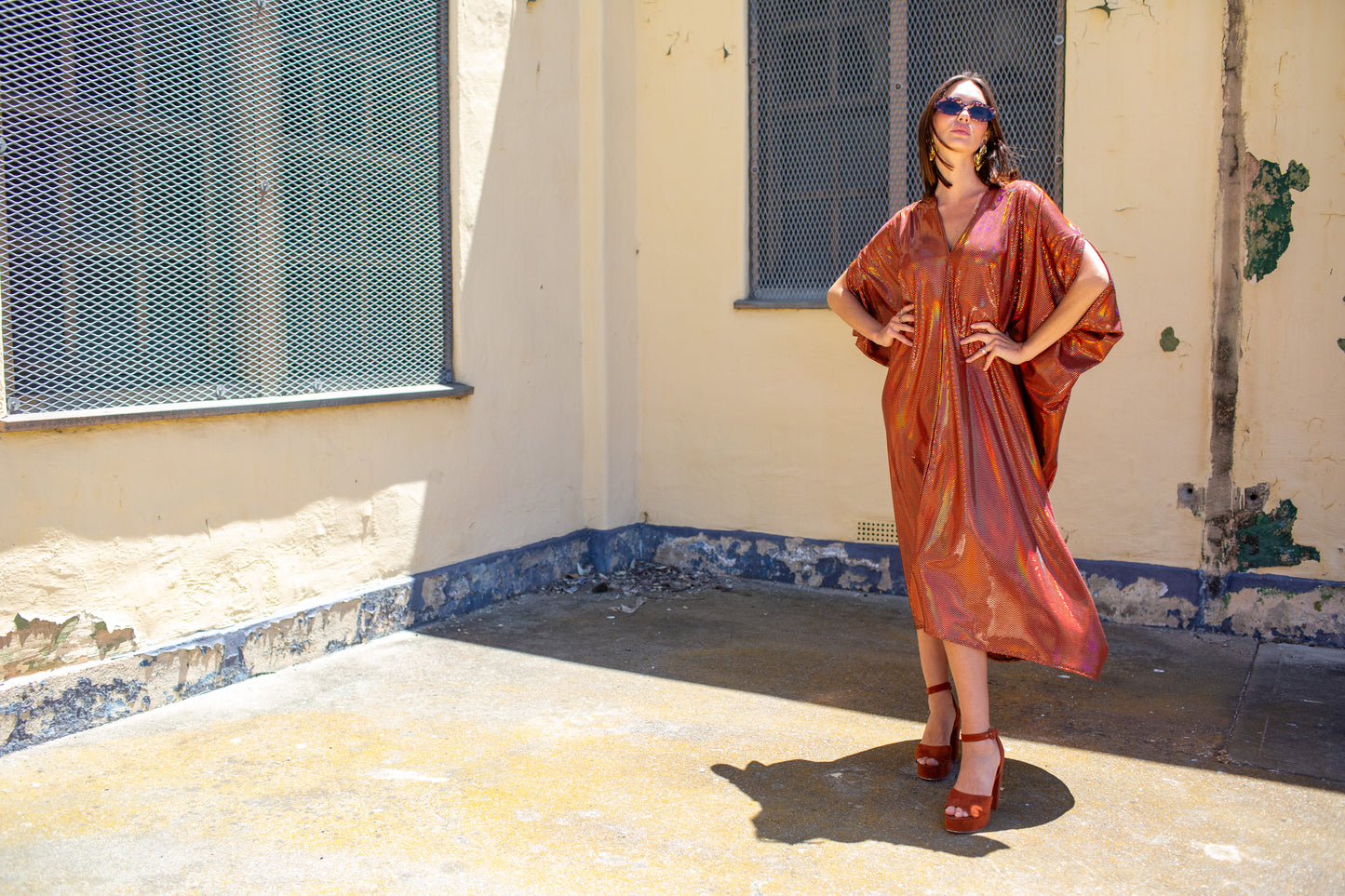 Disco Lava Sequin Caftan Kaftan Dress