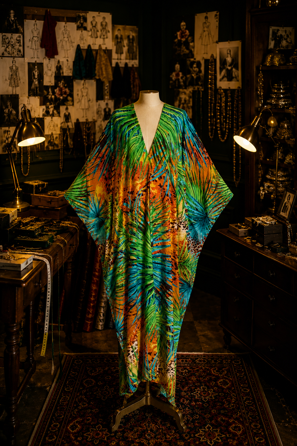 Electric Maui Caftan Kaftan Dress - Preorder