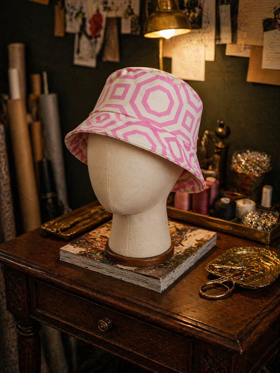 Beach Babe Bucket Hat in Candy Pop Pink