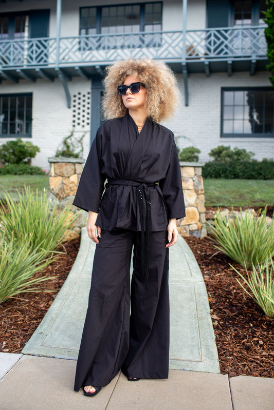 Ebony Dolman Palazzo Set