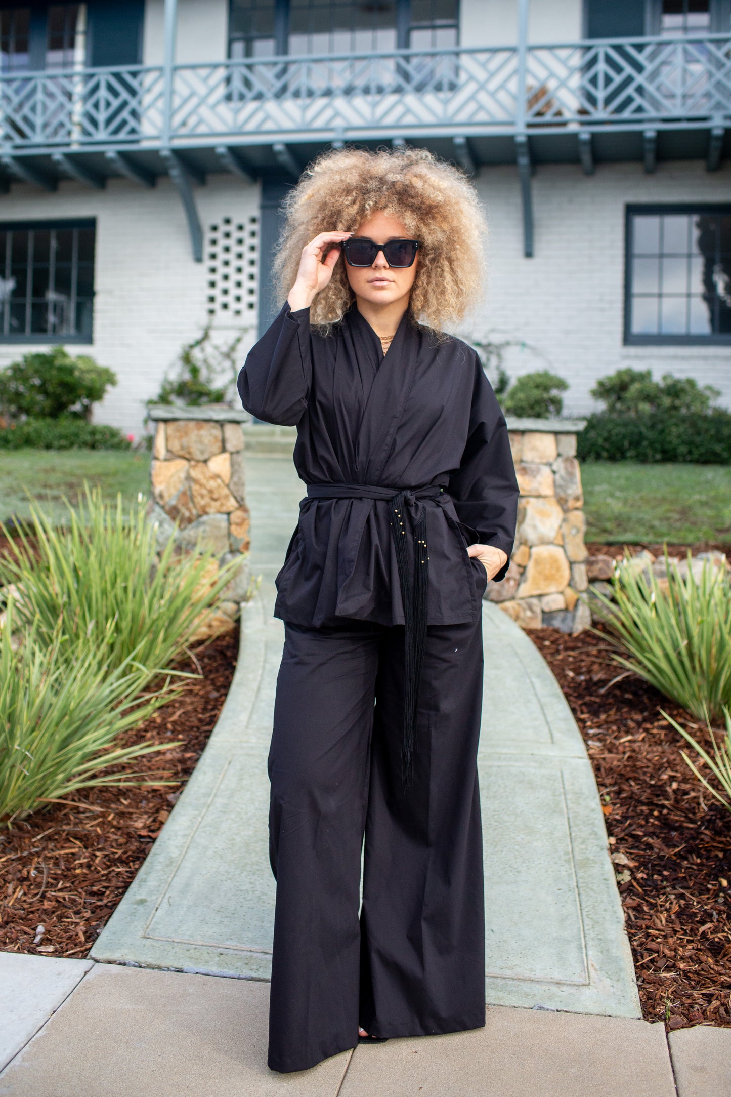 Ebony Dolman Palazzo Set