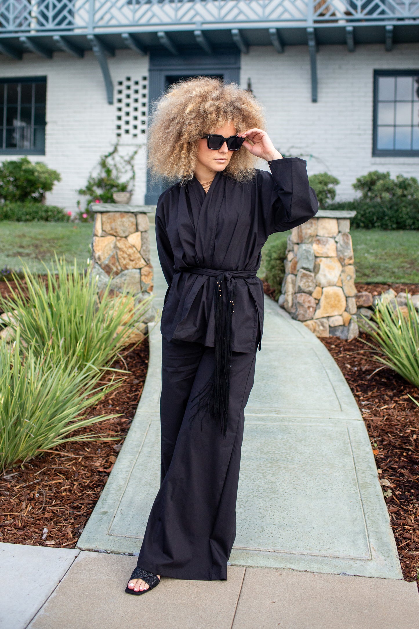 Ebony Dolman Palazzo Set