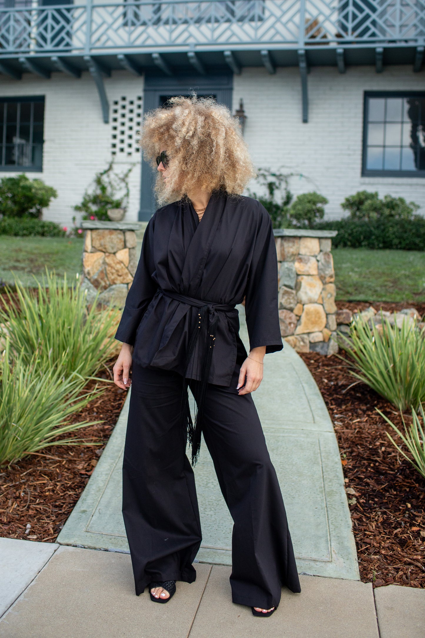 Ebony Dolman Palazzo Set