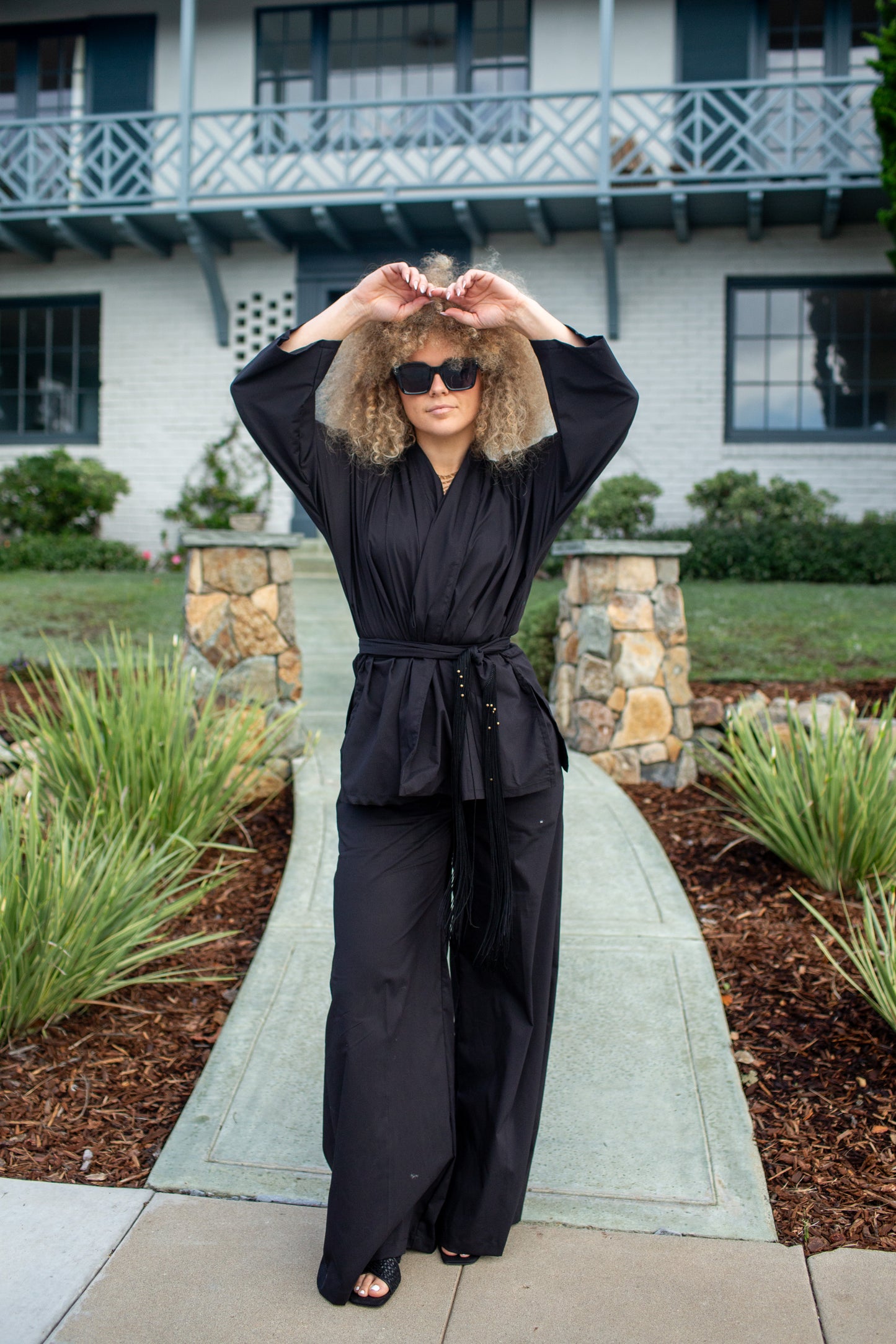 Ebony Dolman Palazzo Set