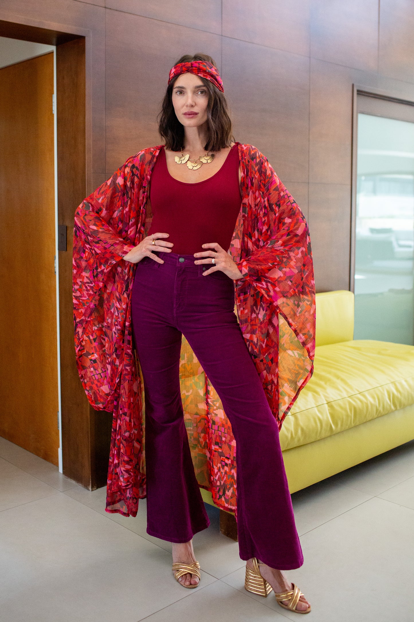 Electric Sangria Kimono