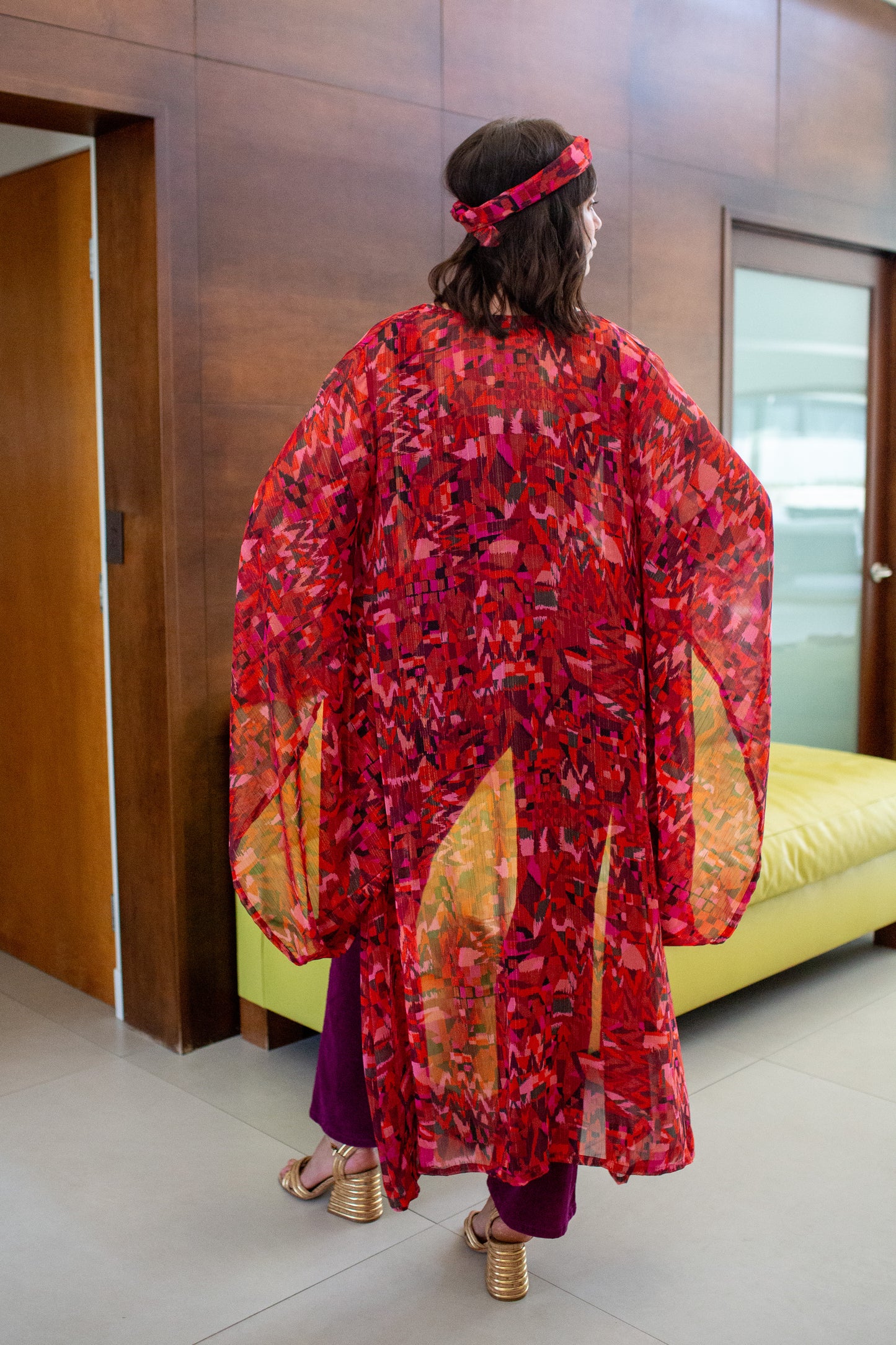 Electric Sangria Kimono