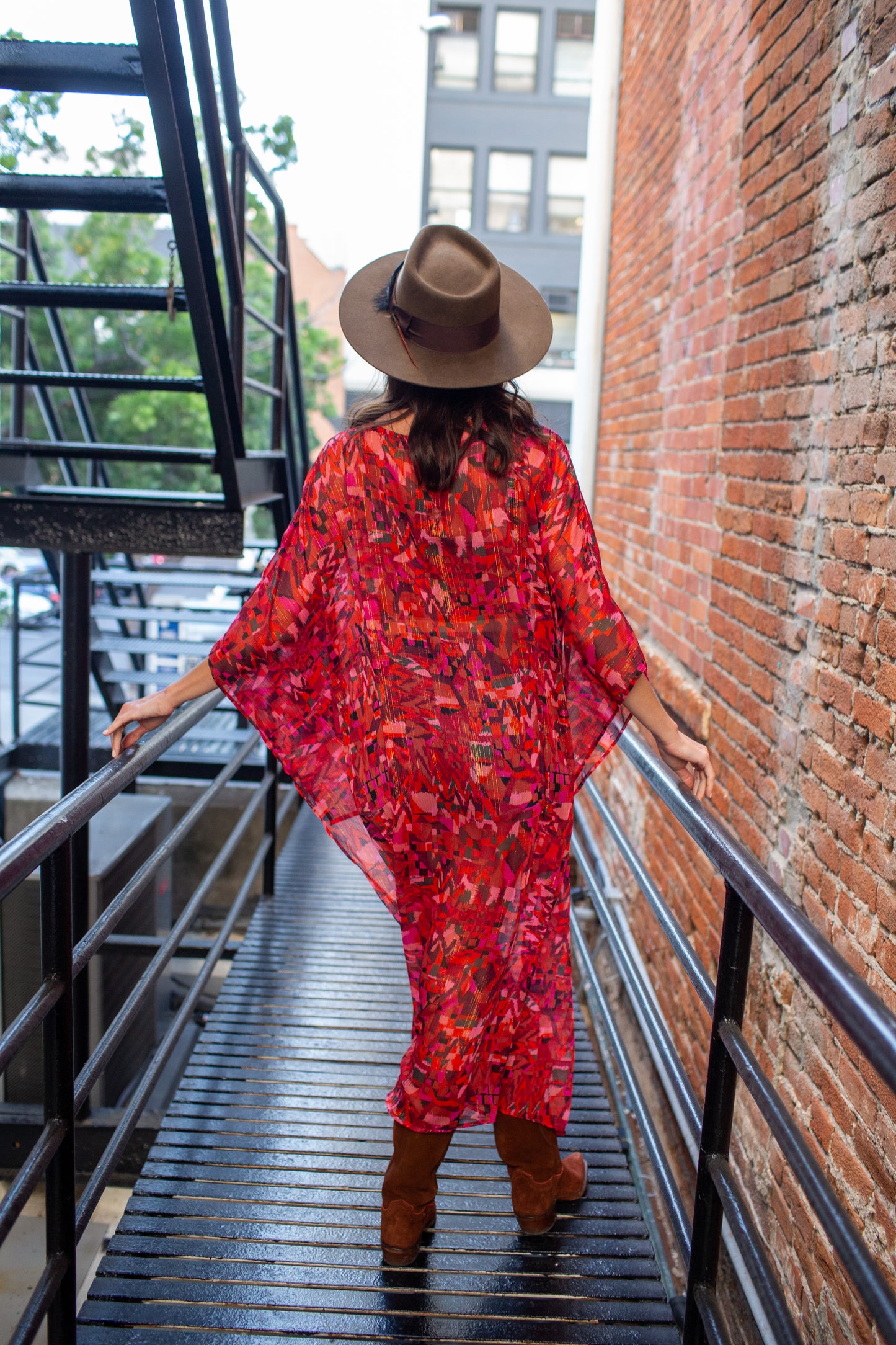 Electric Sangria Float Scarf Top