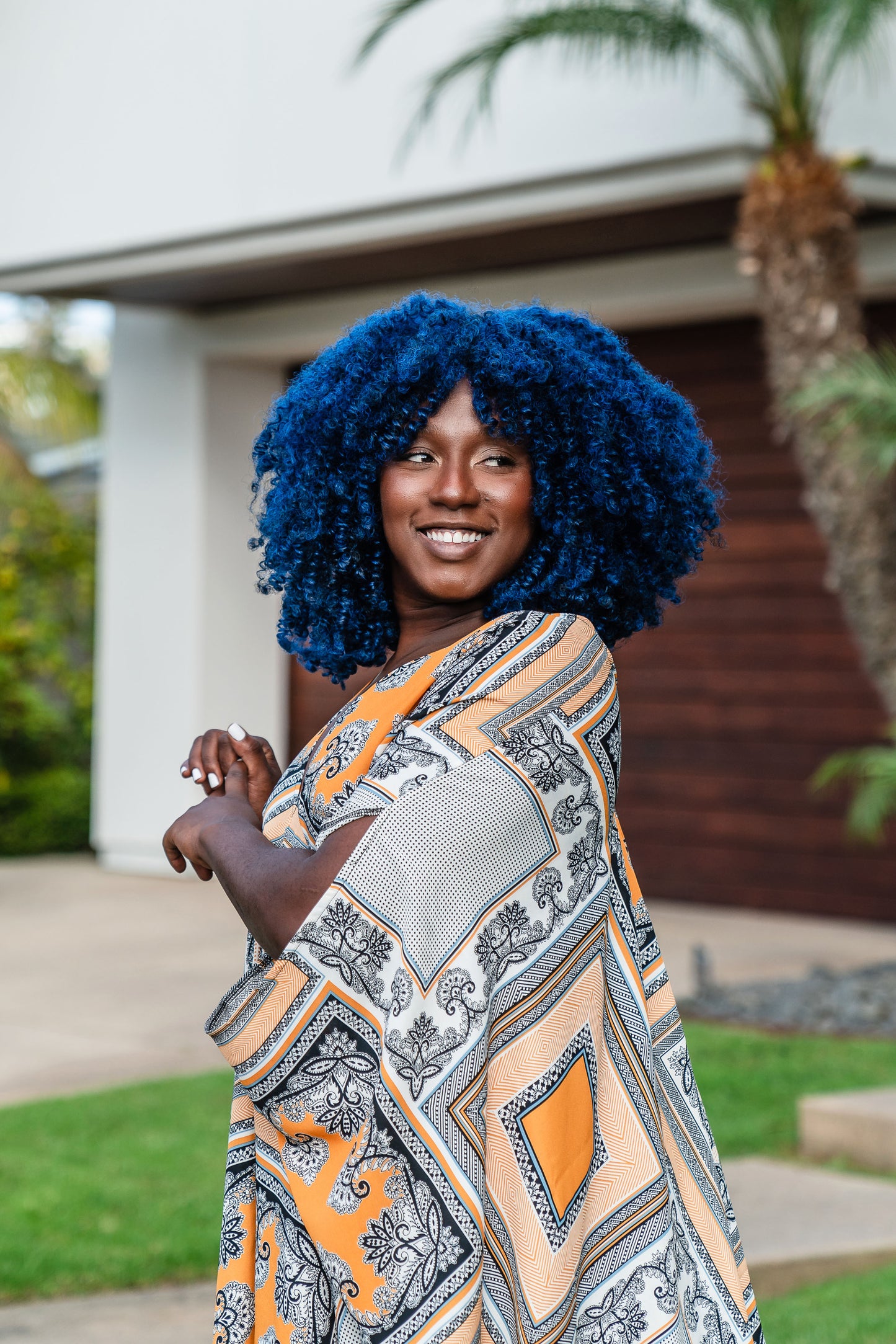 Opaque scarf print chiffon caftan with an amazing luxury boho vibe.