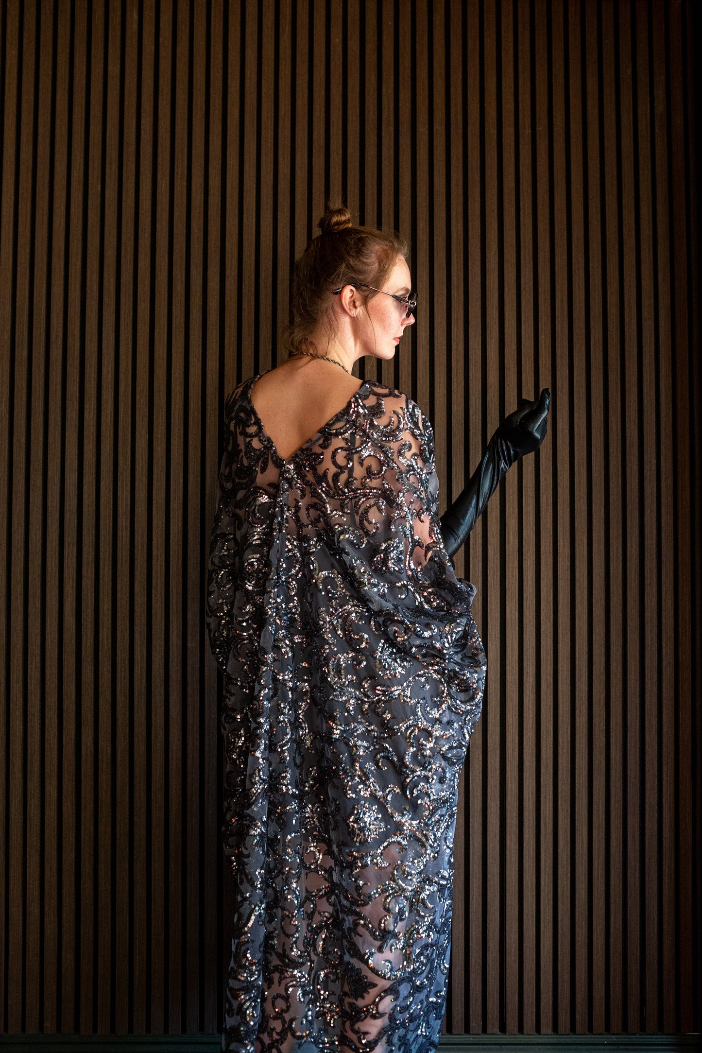 Empire Sequin Caftan Kaftan Dress
