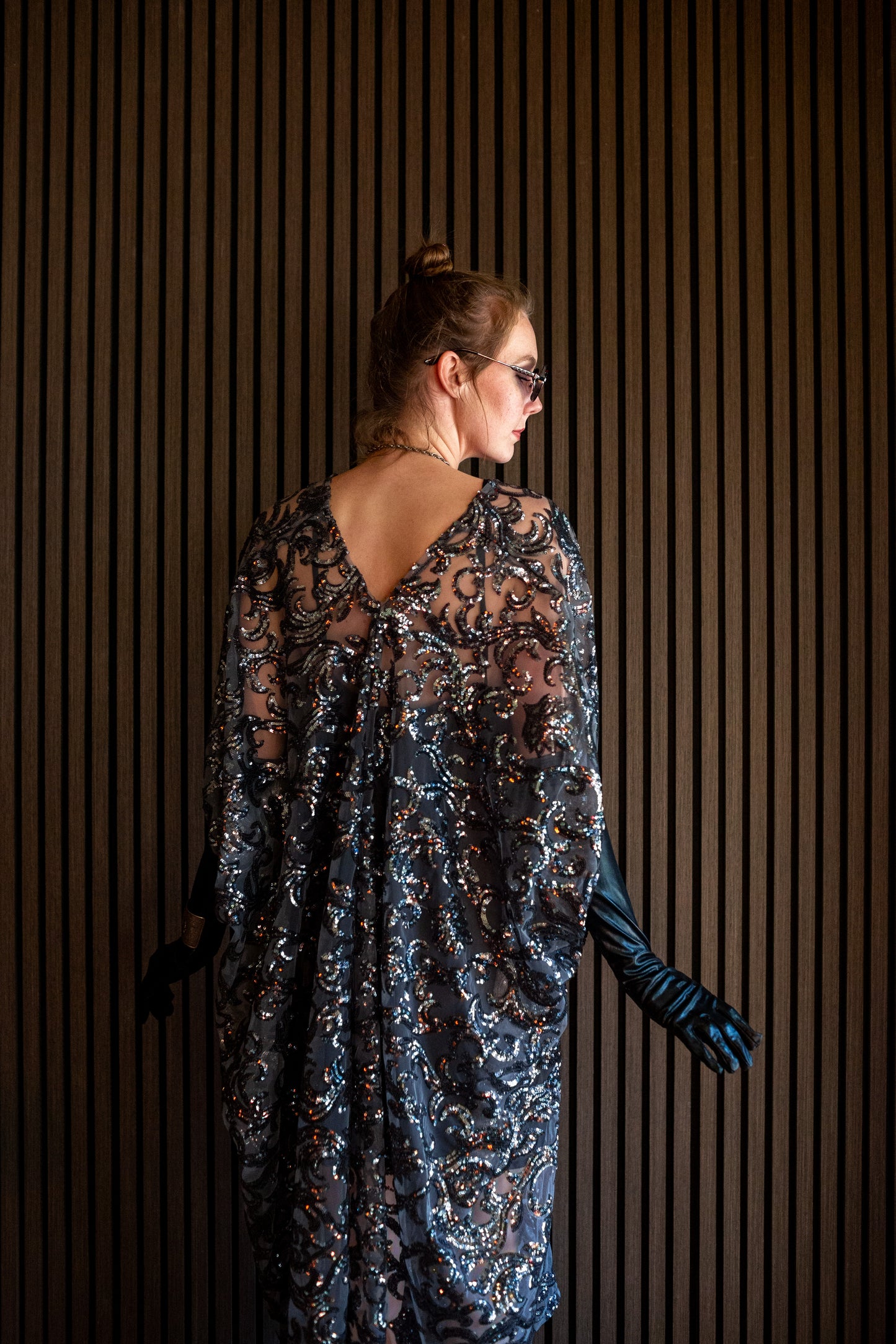 Empire Sequin Caftan Kaftan Dress