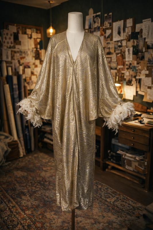Sylvia Shimmer Cocoon Coat in Platinum Fever PRE-ORDER