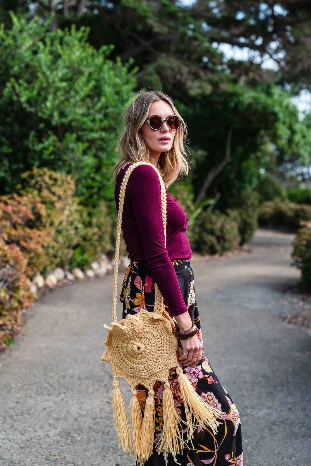 Boho Sun Bag in Yellow Handmade by Jazmin