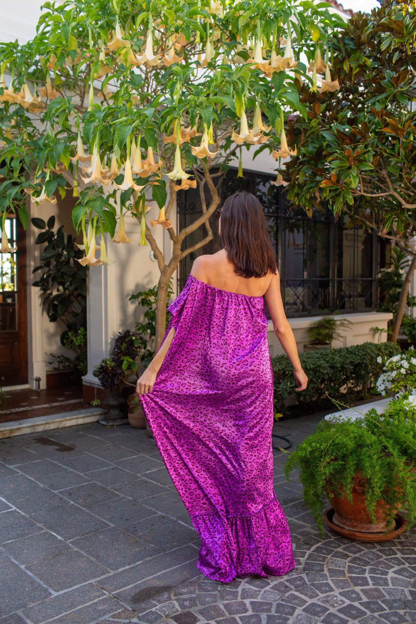 Tatjana One-Shoulder Maxi Dress in Feral Slink
