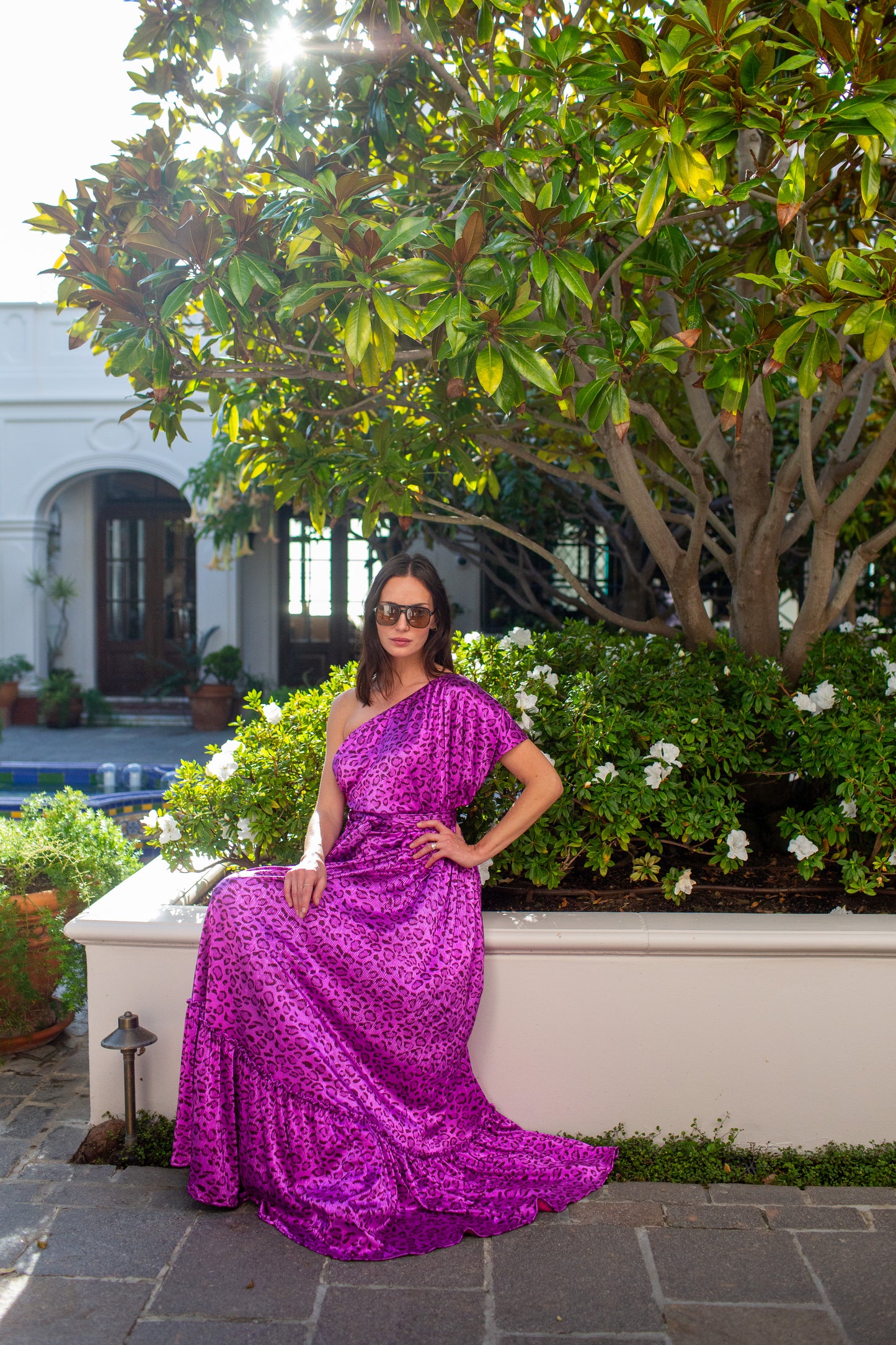 Tatjana One-Shoulder Maxi Dress in Feral Slink