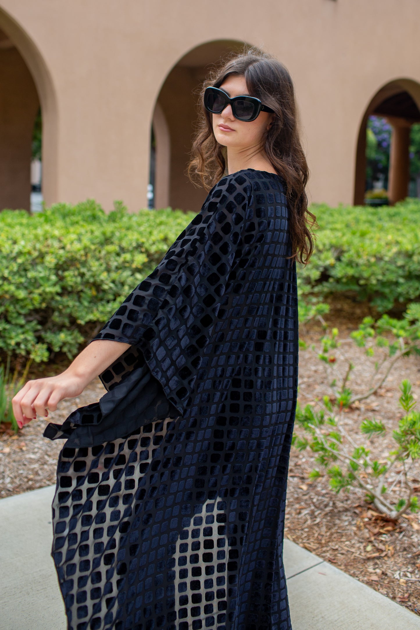 Dottie Onyx Burnout Float Scarf Top