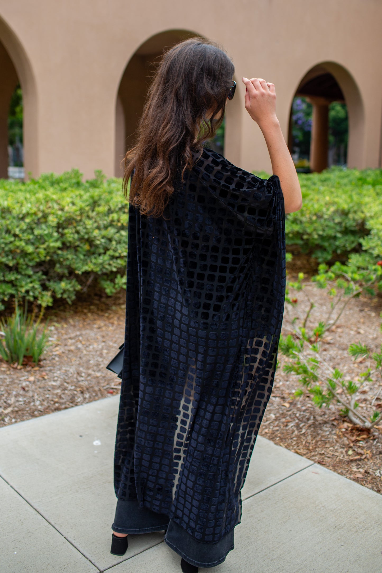 Dottie Onyx Burnout Float Scarf Top