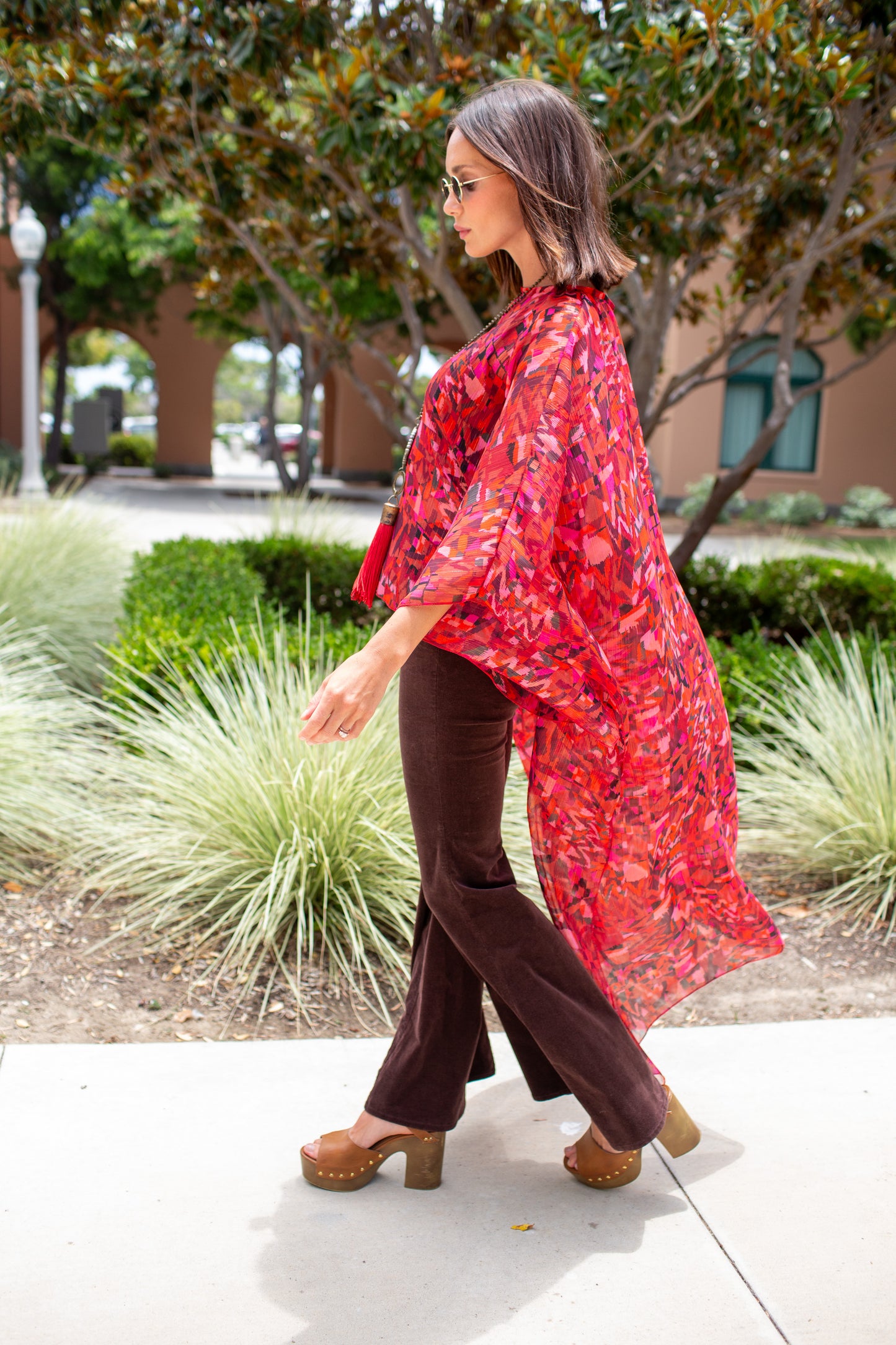 Electric Sangria Float Scarf Top