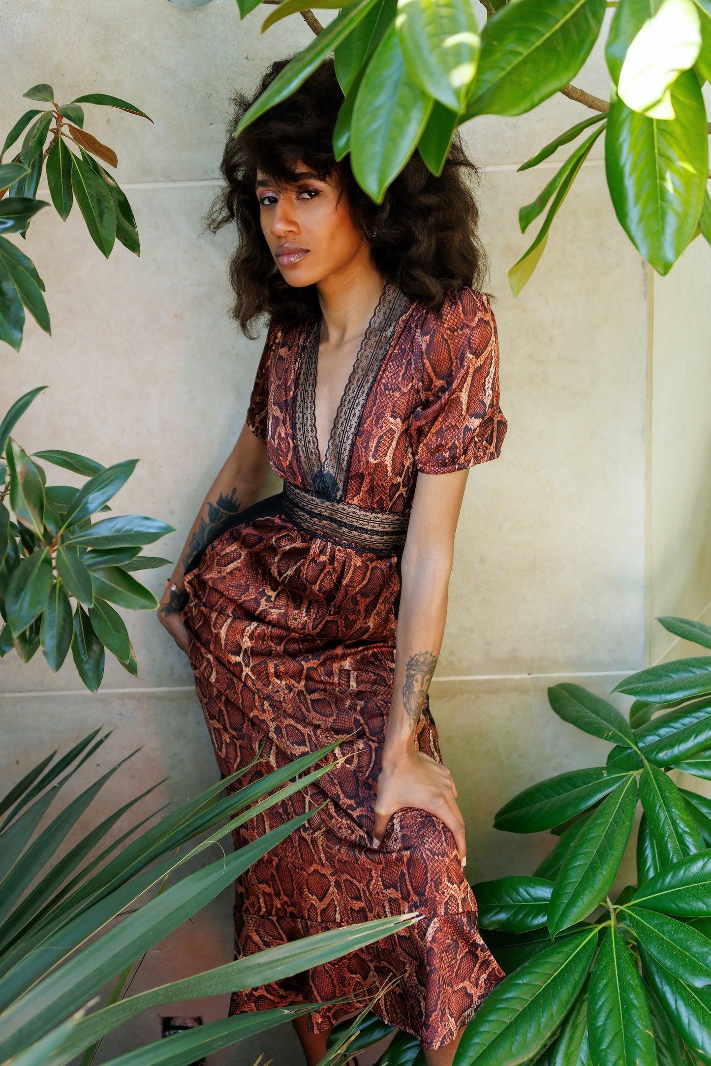 Gigi Dress in Python Siren PRE-ORDER