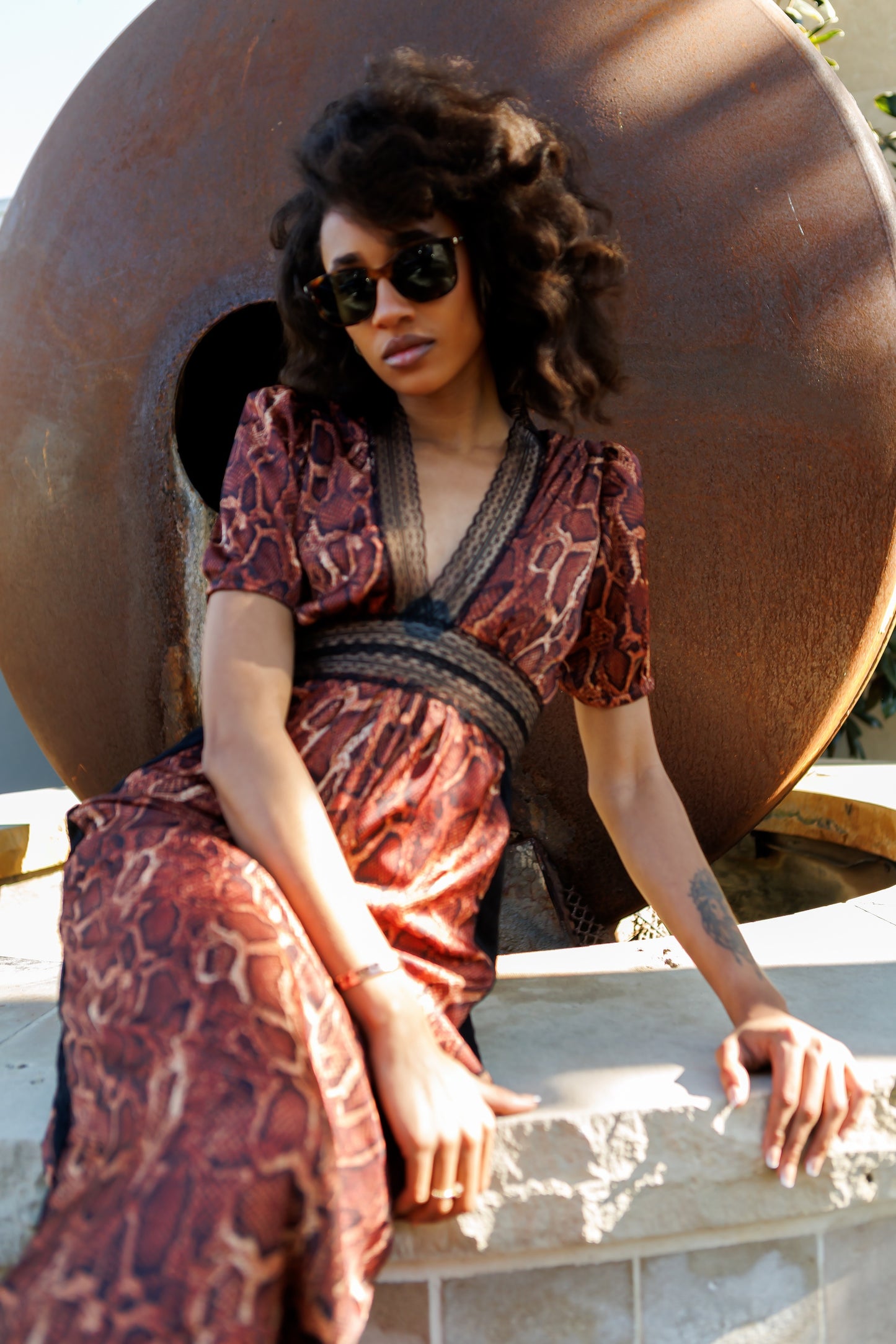 Gigi Dress in Python Siren PRE-ORDER
