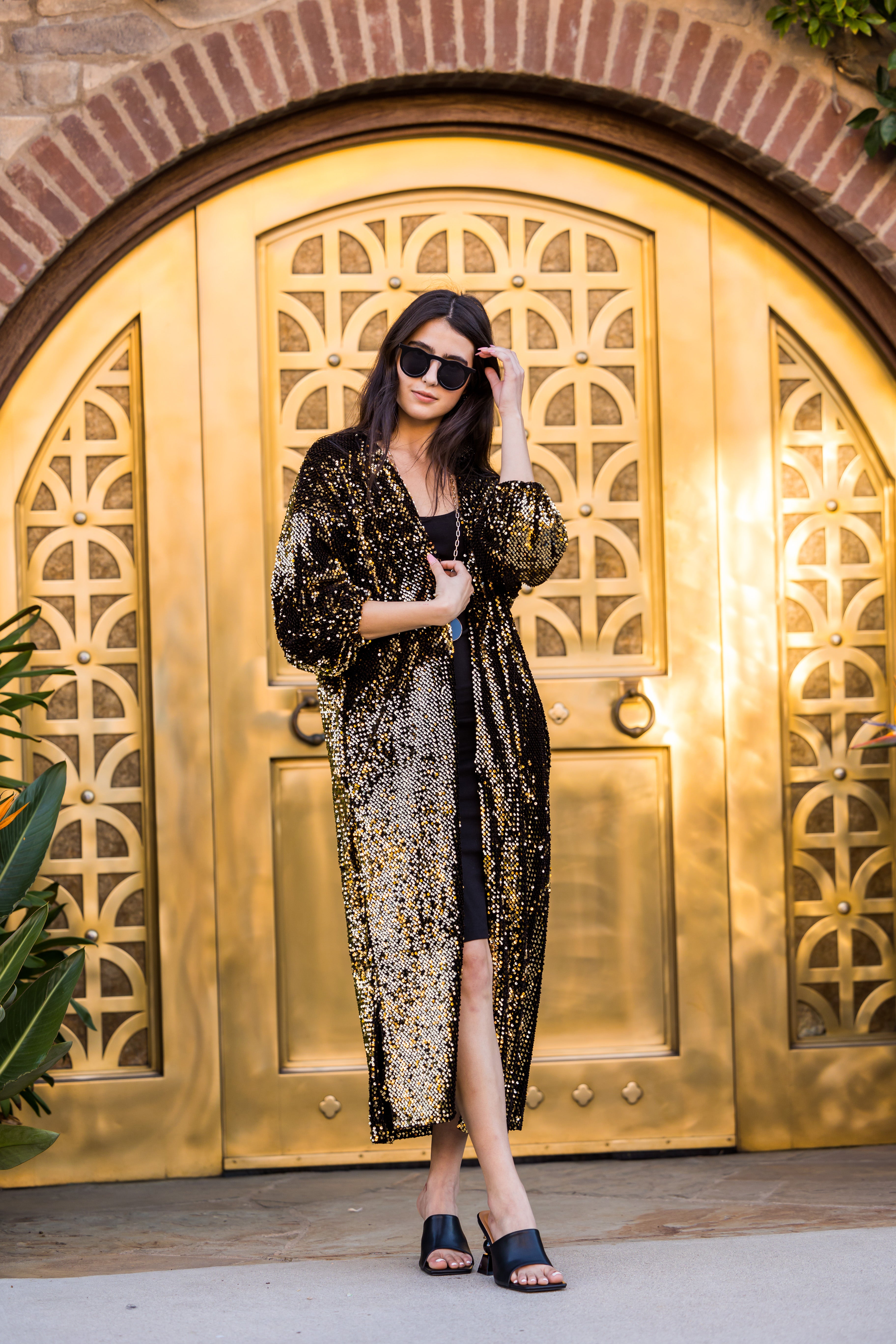 Gold sales duster jacket