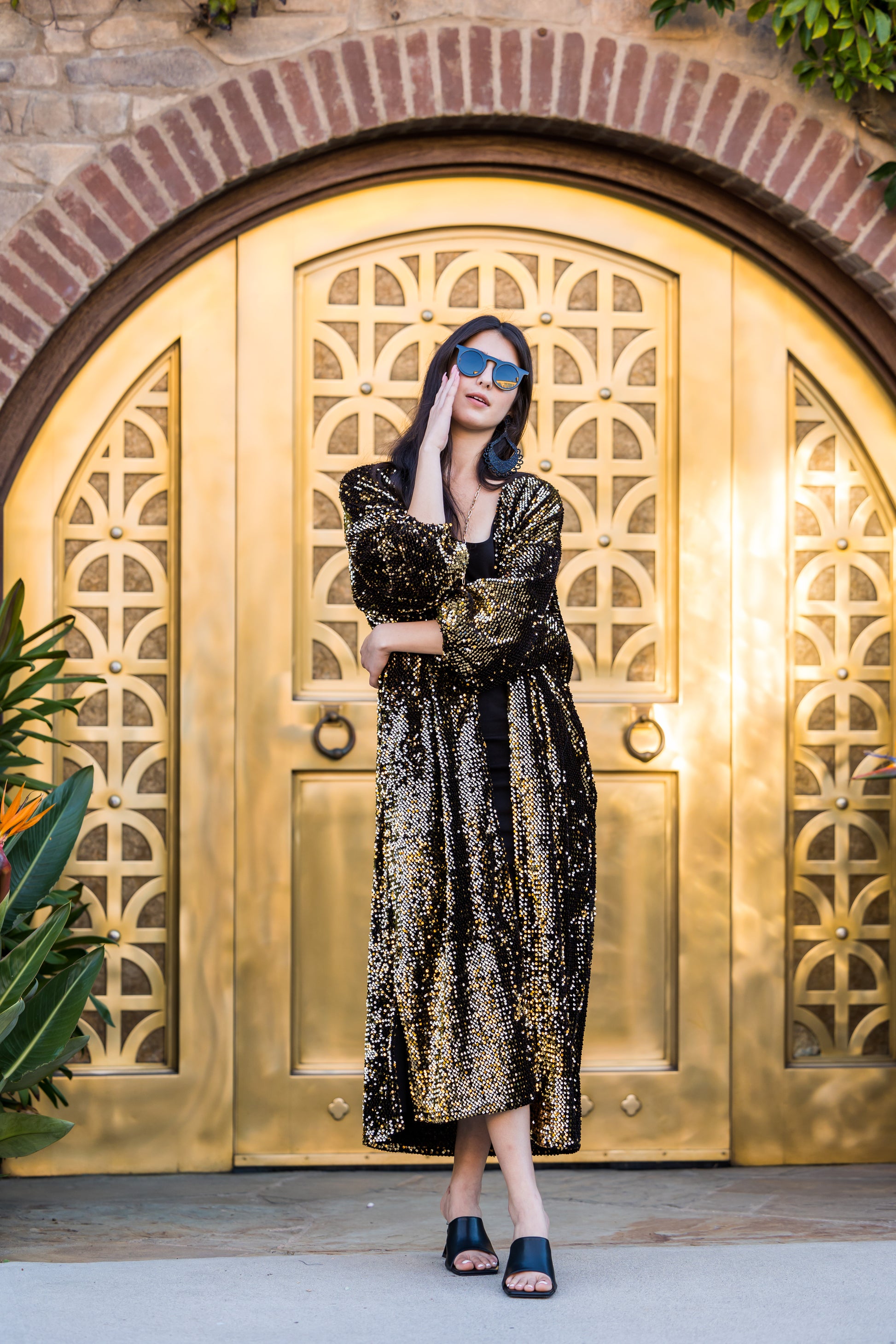 Gold Sequin Cocoon Jacket Jennafer Grace Gold Sequin Cocoon Jacket Jennafer Grace