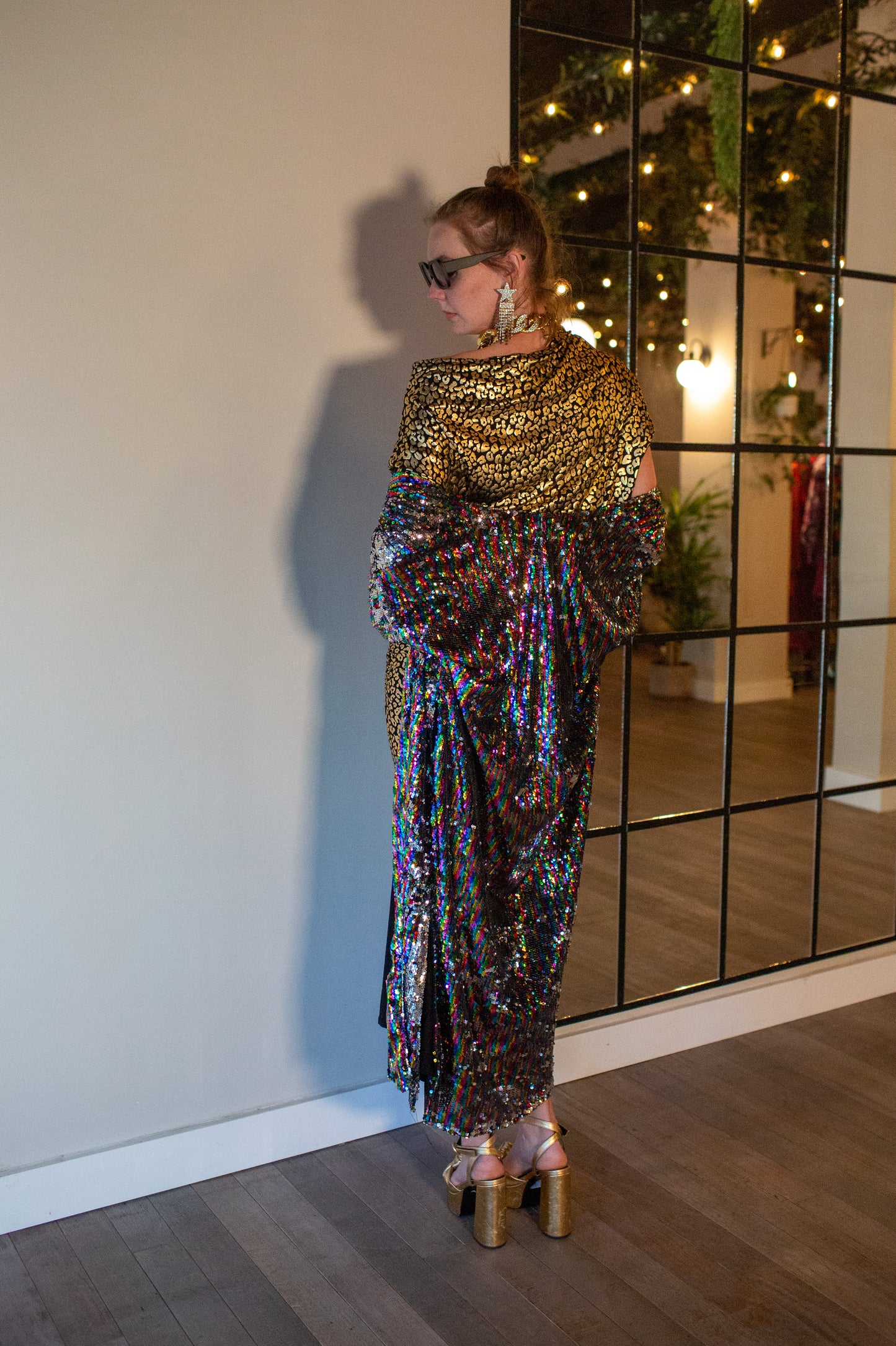 Rainbow Rage Sequin Cocoon Jacket
