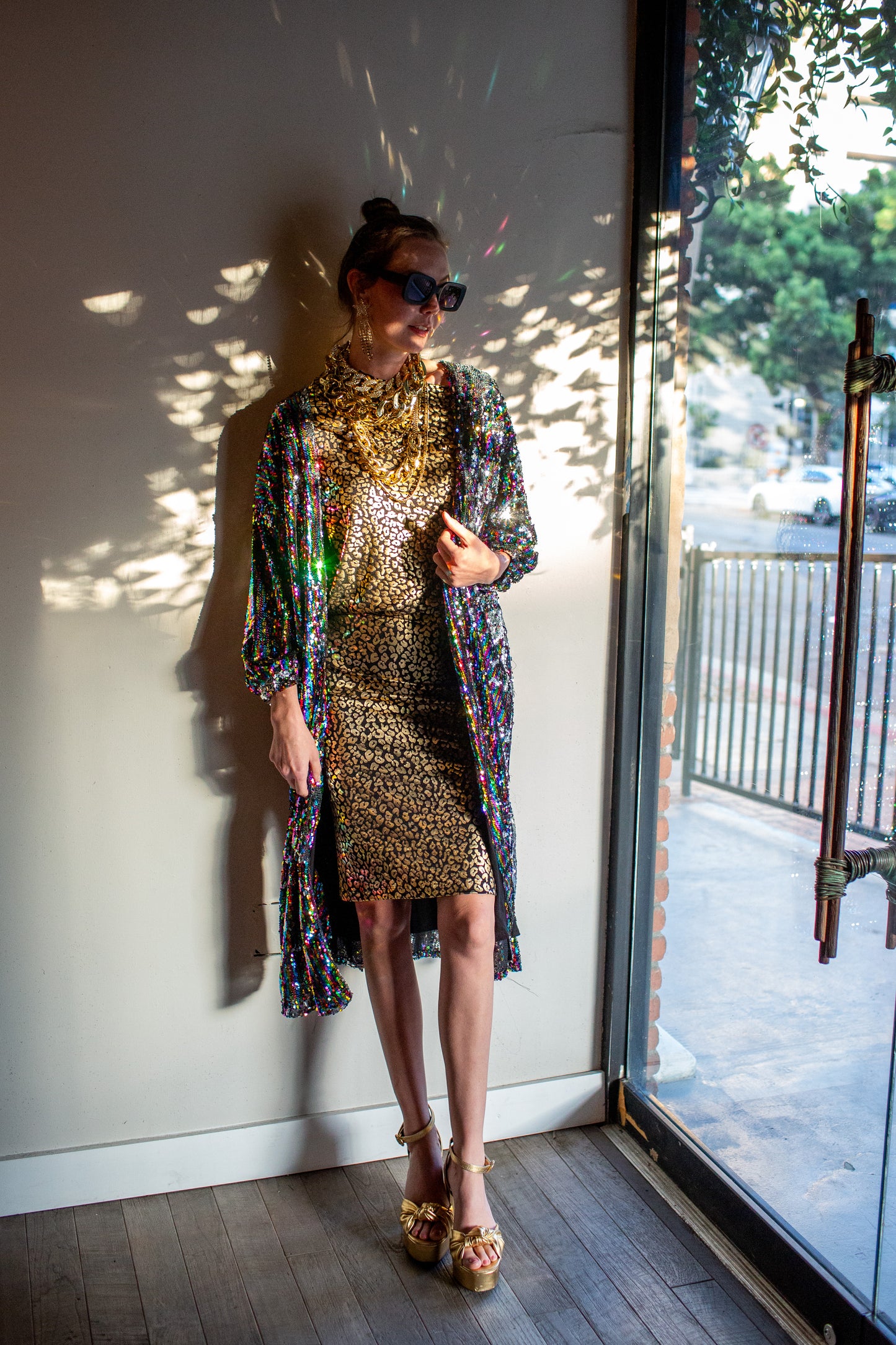 Rainbow Rage Sequin Cocoon Jacket