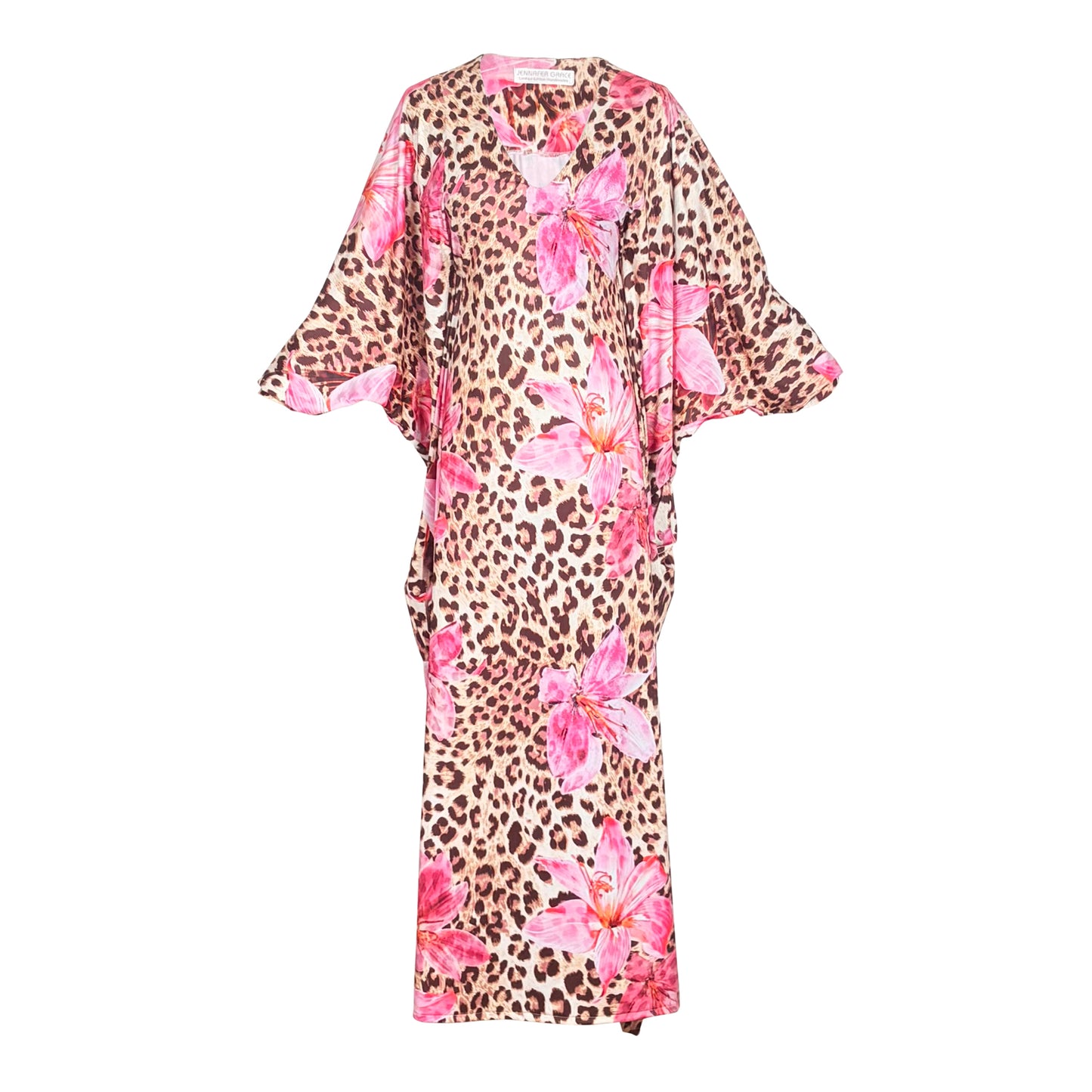 Gracie Caftan in  Hibiscus Kitten