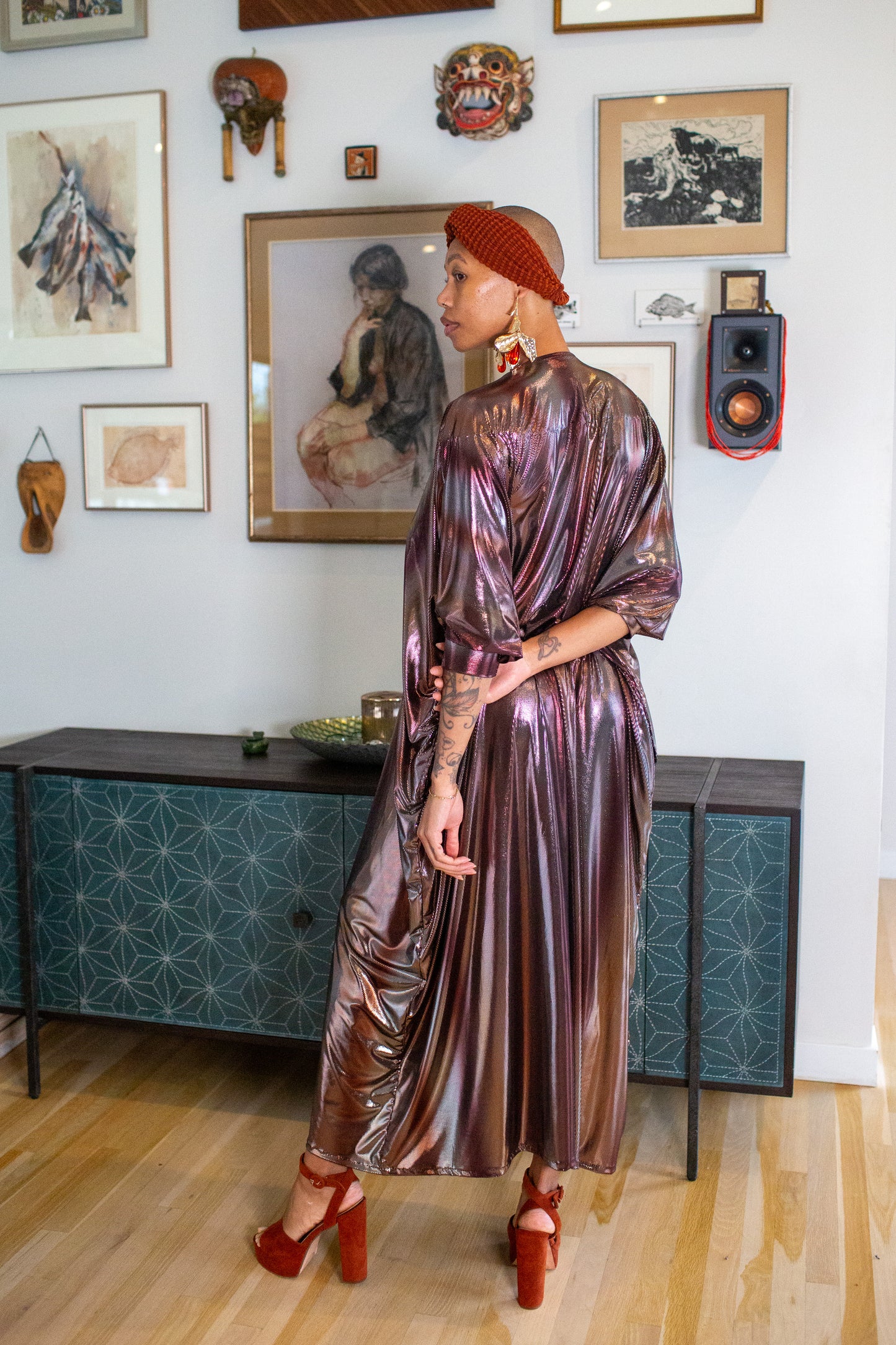 Gracie Caftan in Molten Bronze