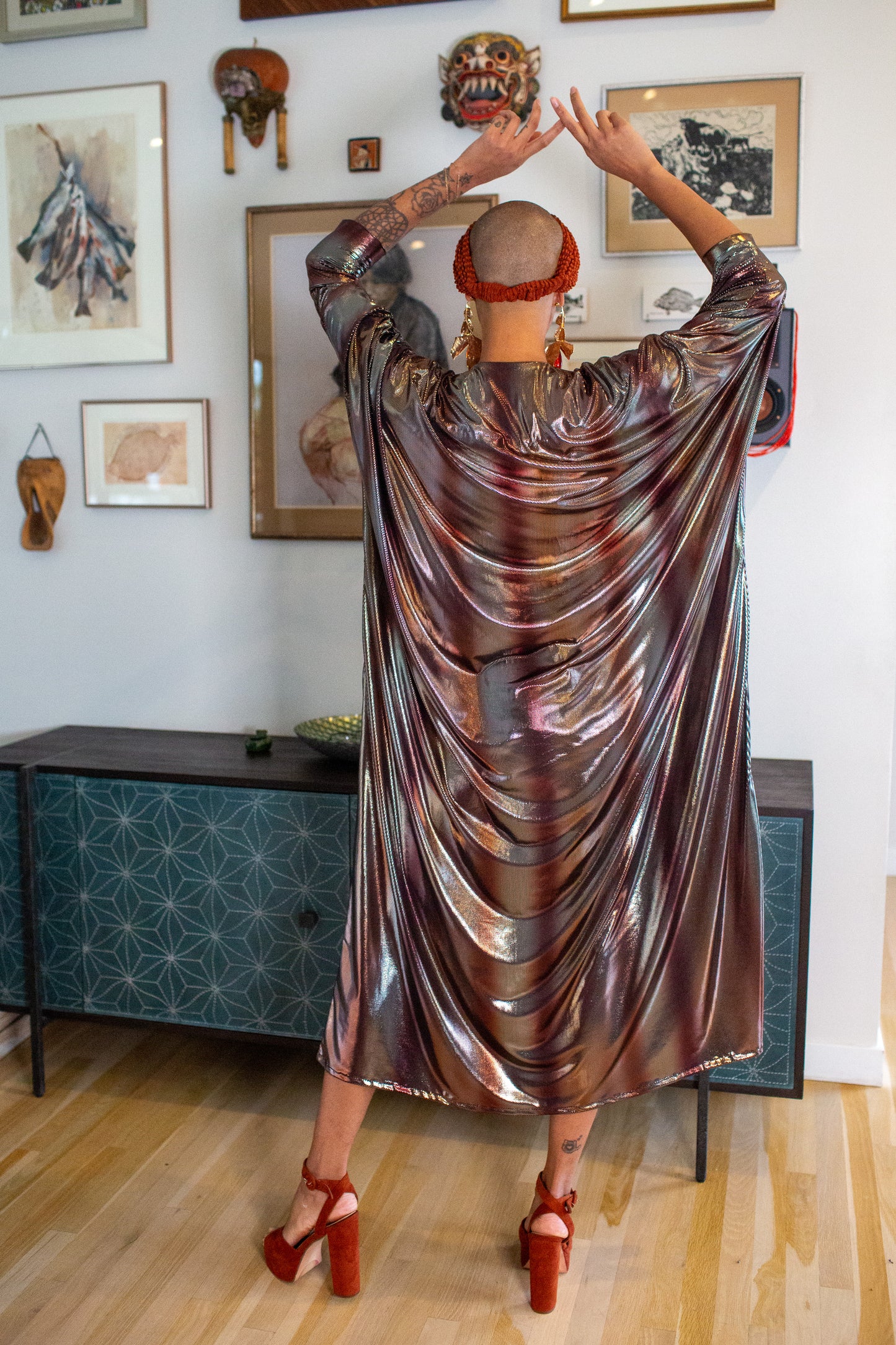 Gracie Caftan in Molten Bronze