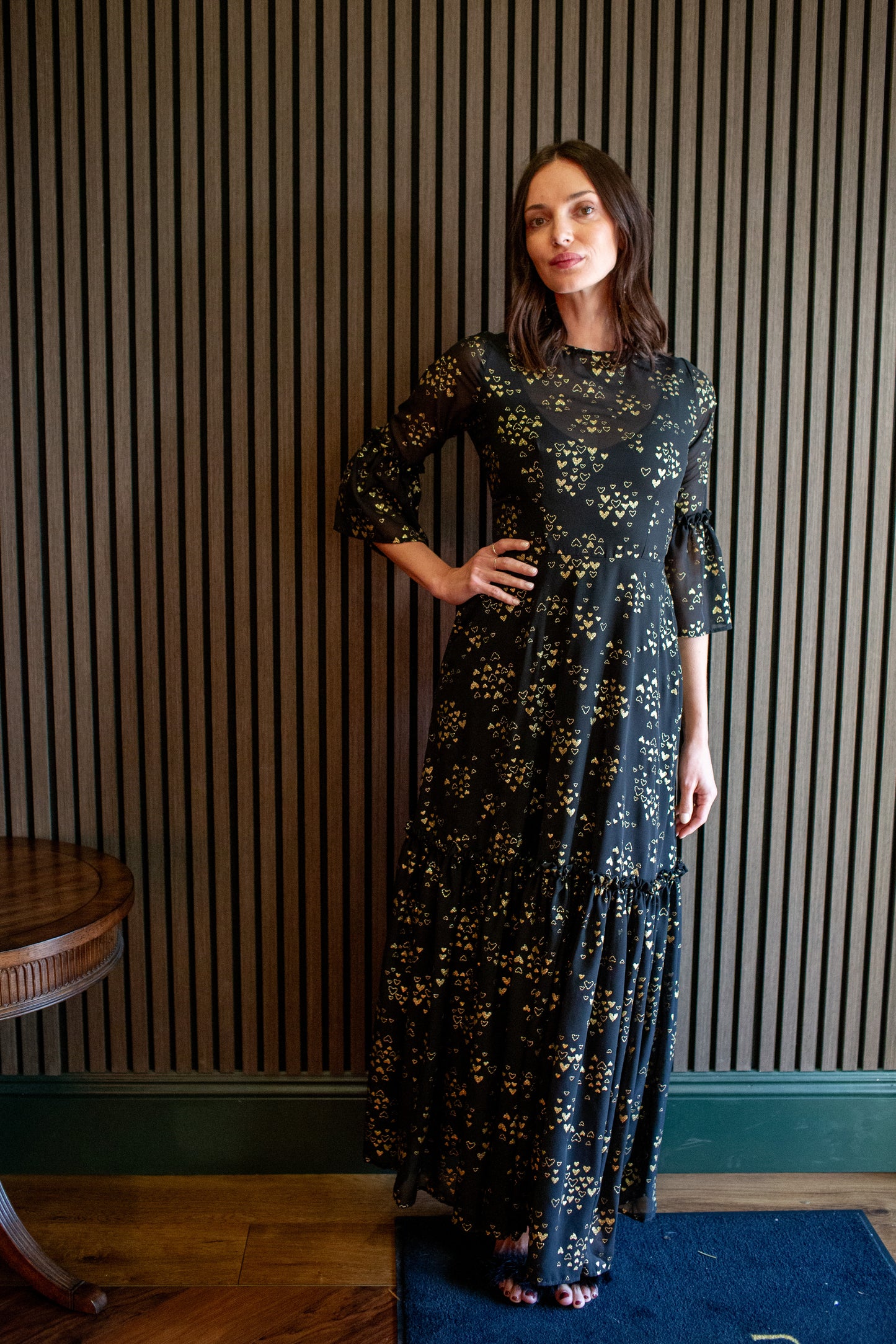 Heart of Gold Ruffle Dress