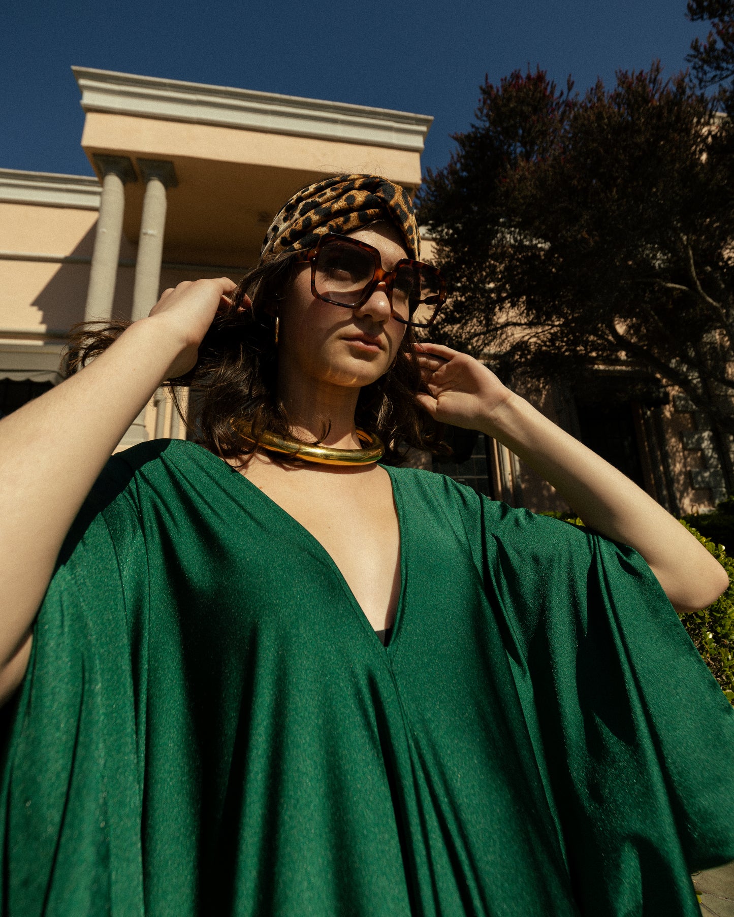 Monochrome Moment Caftan Set - Shadow Huntress