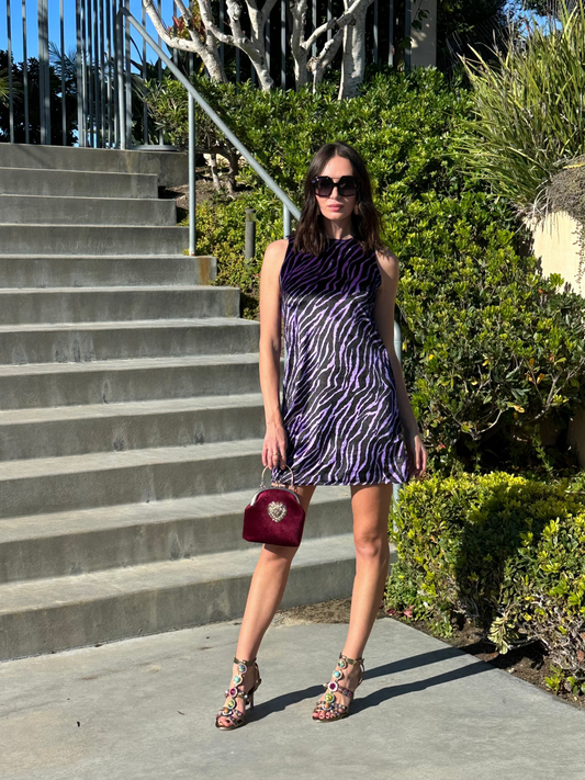 Penelope Mini Dress in Purple Haze - PREORDER