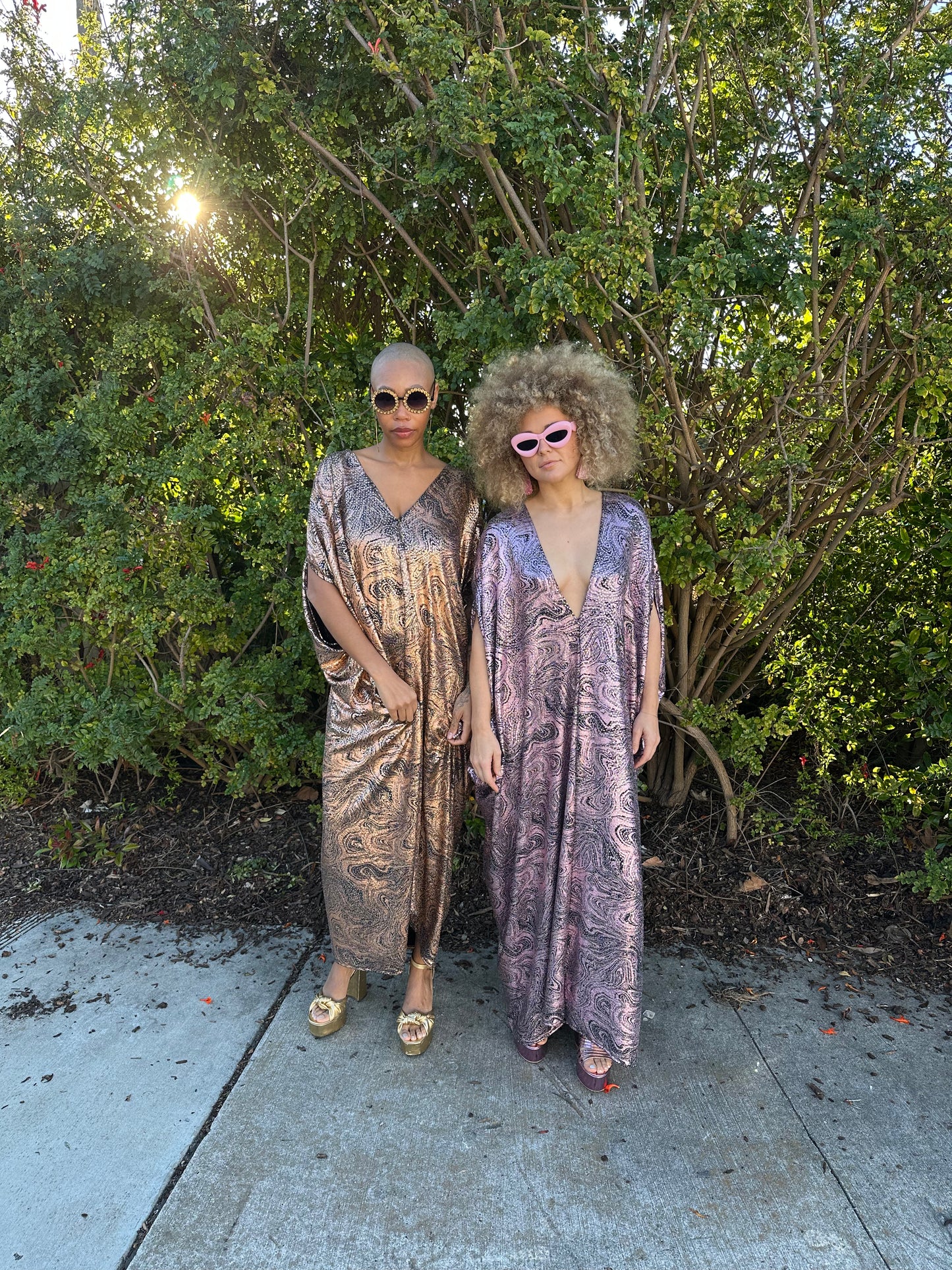 Violet Current Sequin Caftan Kaftan Dress