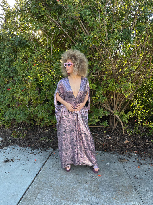 Violet Current Sequin Caftan Kaftan Dress