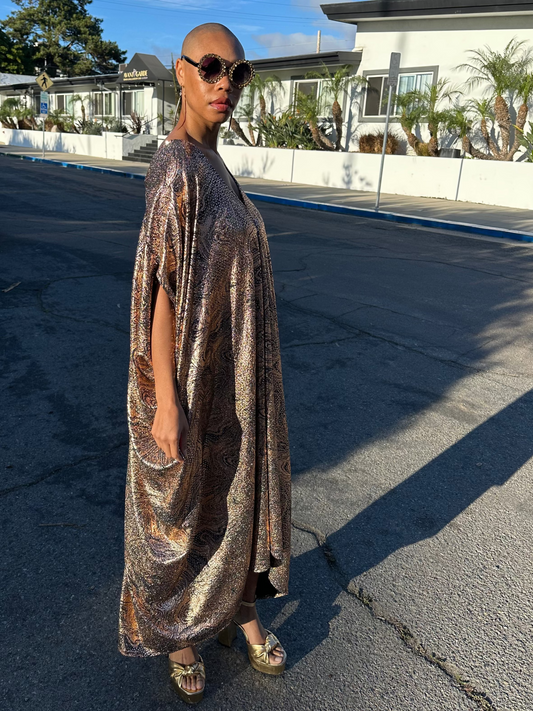 Sunset Current Sequin Caftan Kaftan Dress