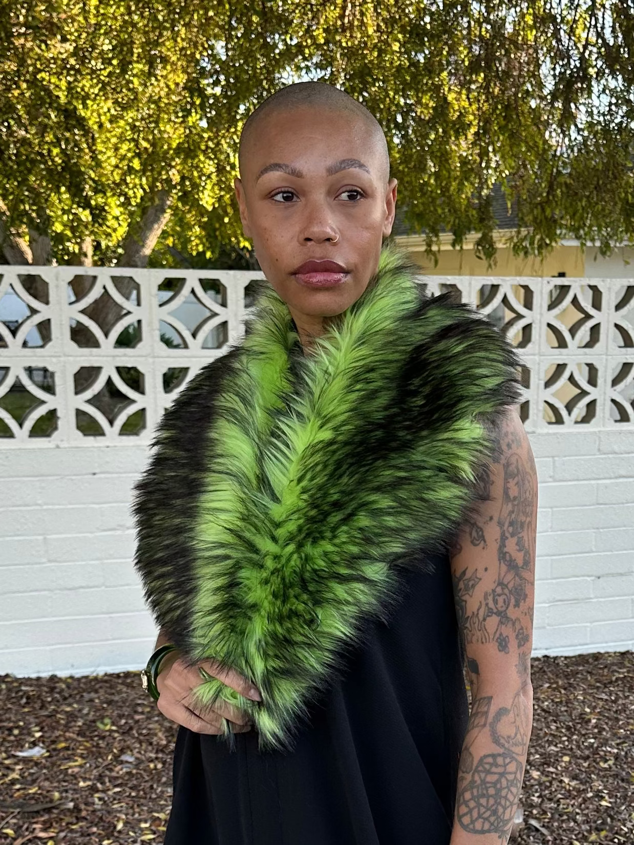 Absinthe Faux Fur Collar