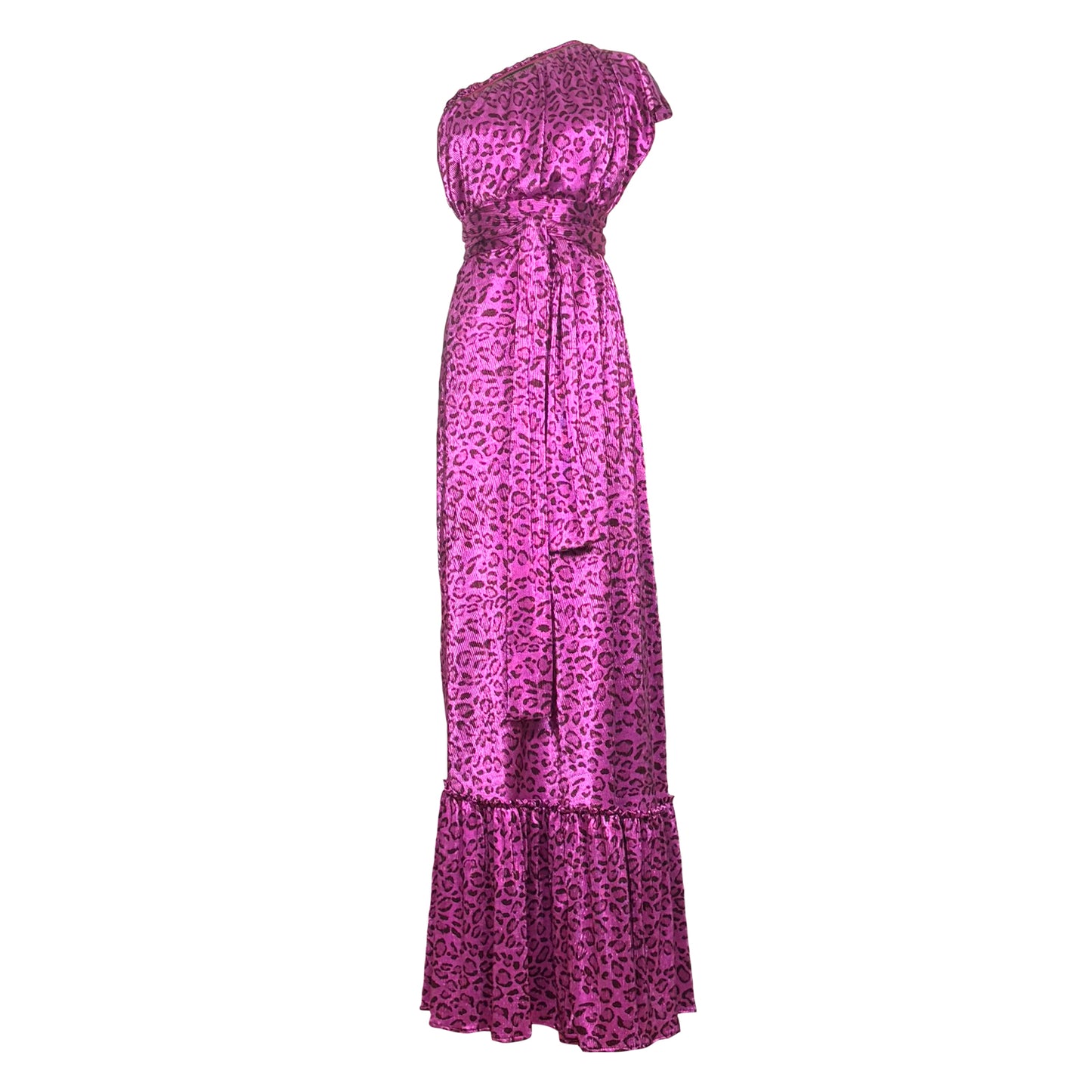 Tatjana One-Shoulder Maxi Dress in Feral Slink