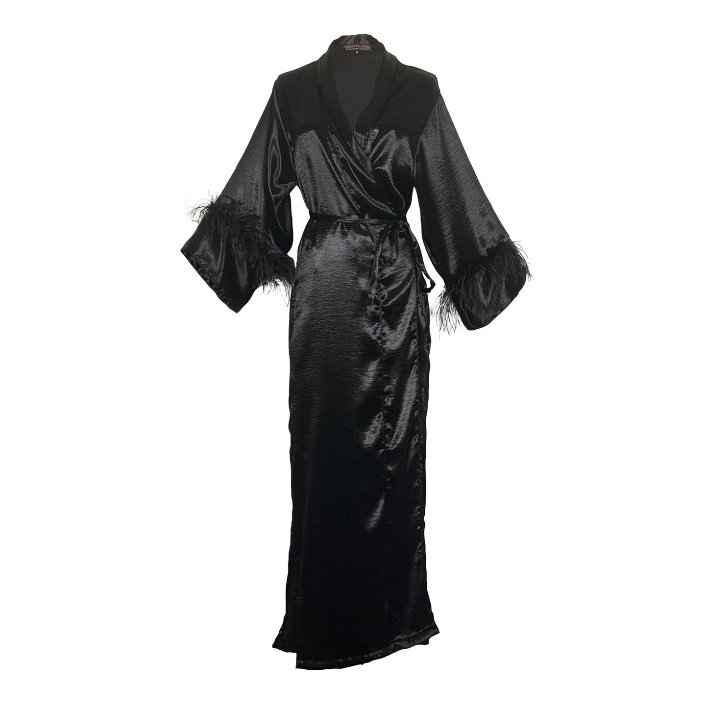 Marlene Wrap Dress in Obsidian Sheen