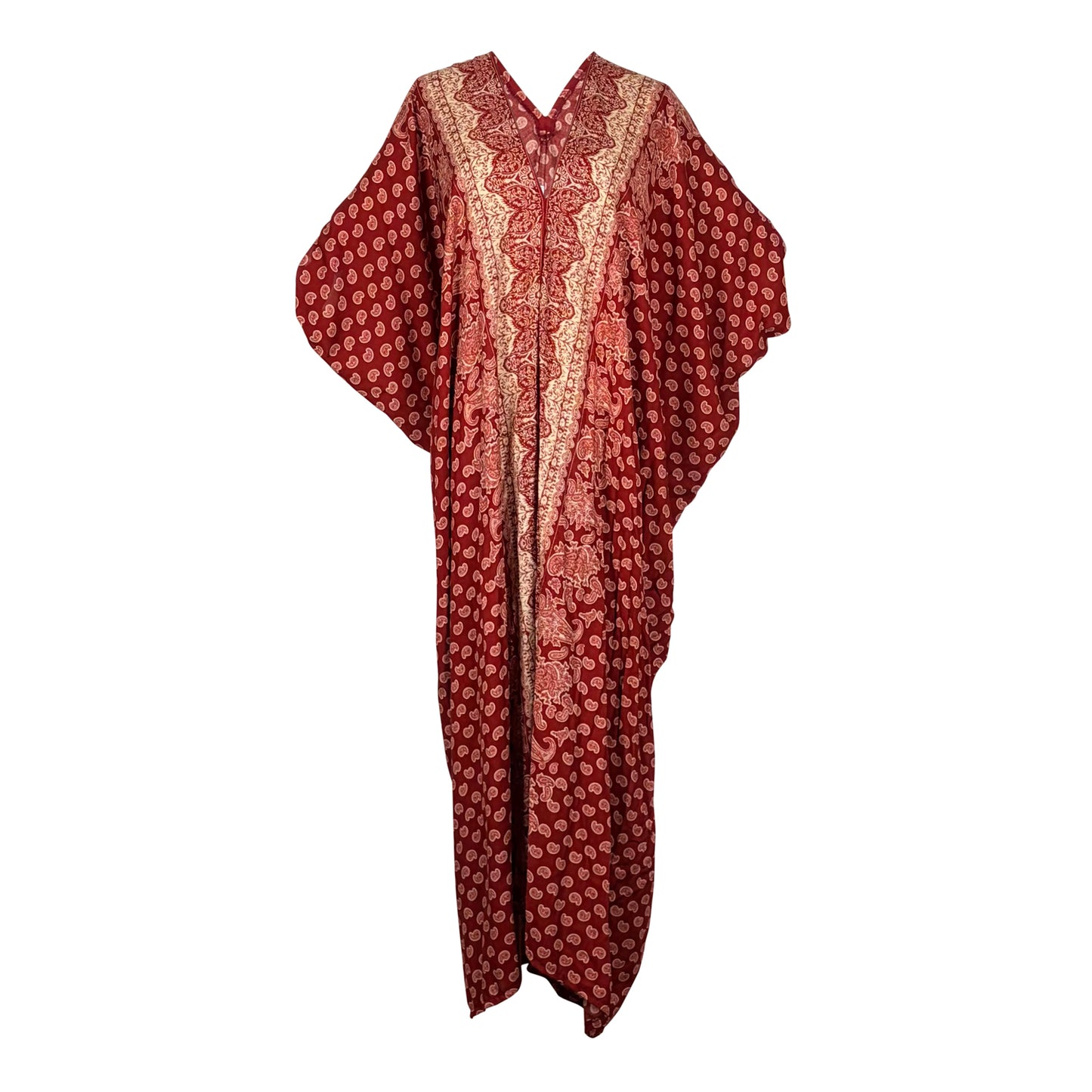 Artemis Ochre Paisley Caftan