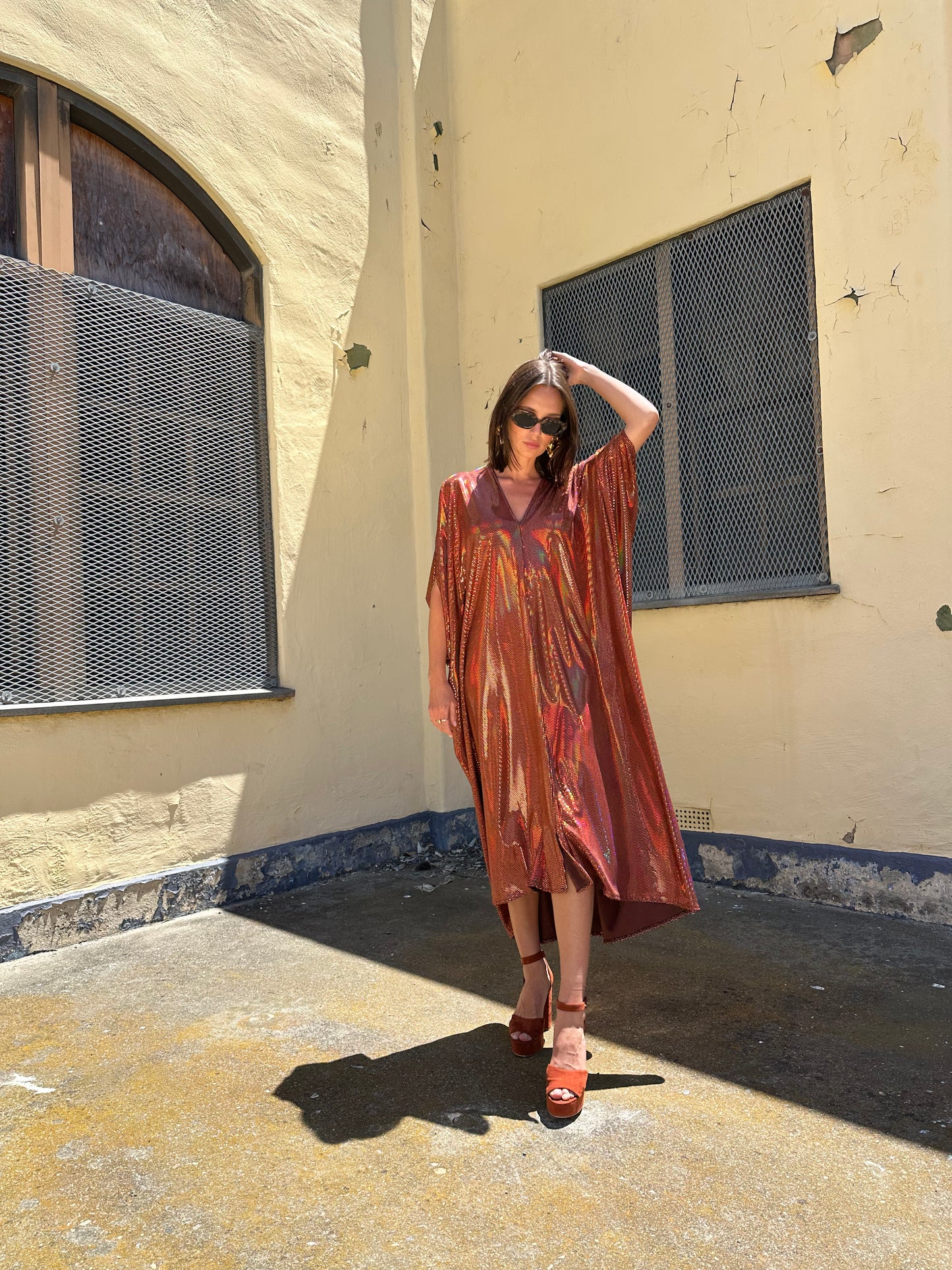 Disco Lava Sequin Caftan Kaftan Dress