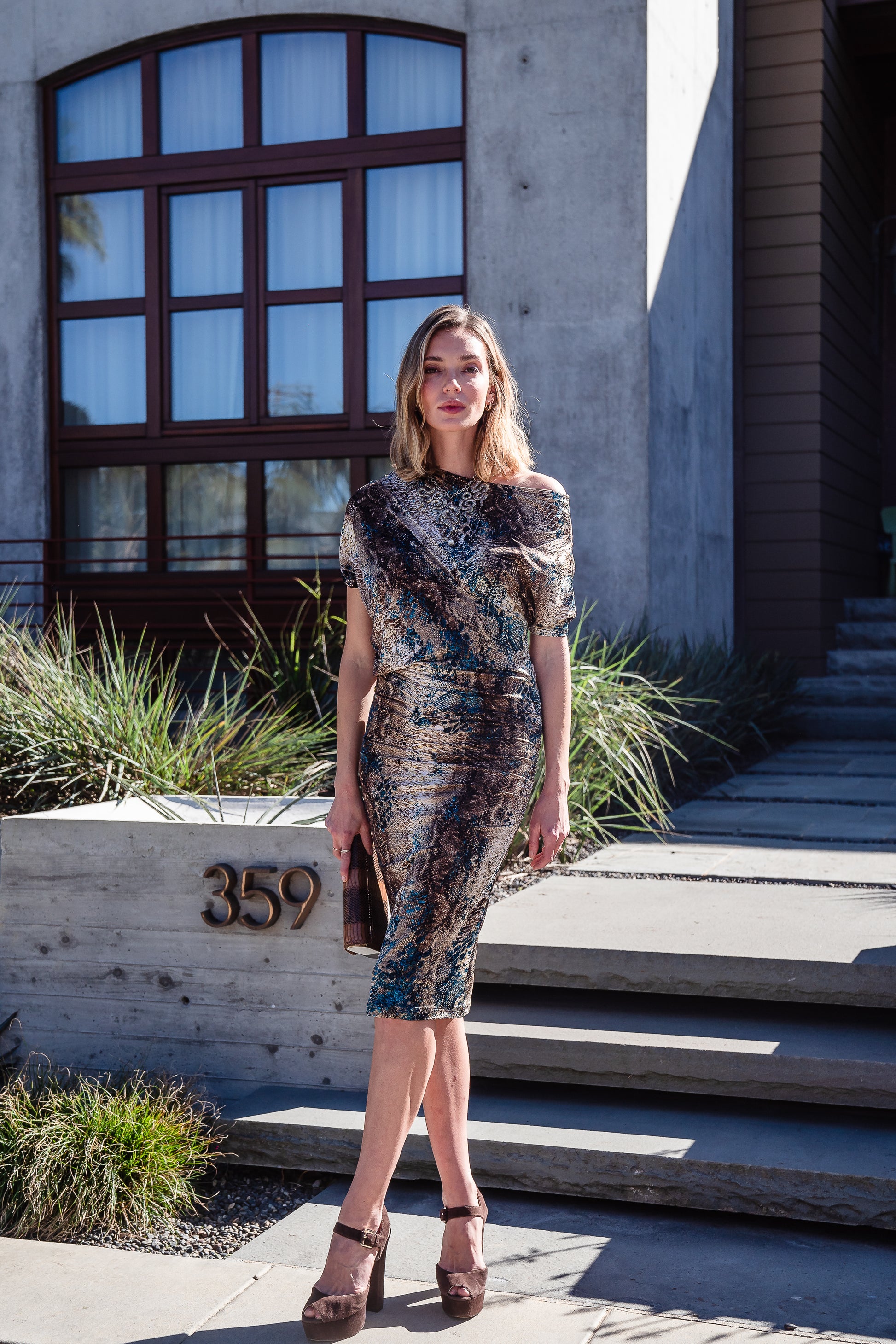 Indigo Viper Angle Dress Jennafer Grace Indigo Viper Angle Dress Jennafer Grace