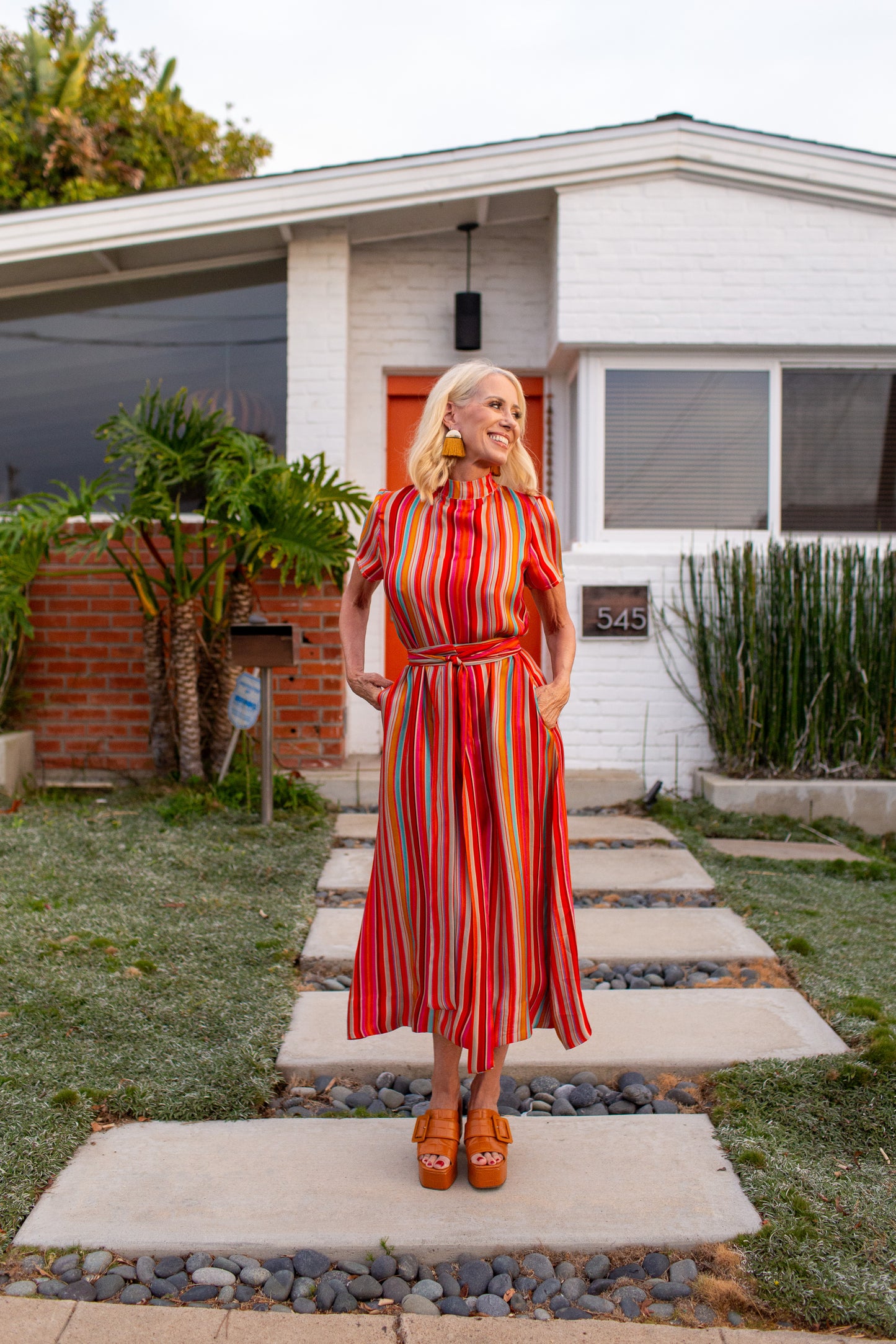 JJ Maxi Dress in Rainbow Stripe PRE-ORDER