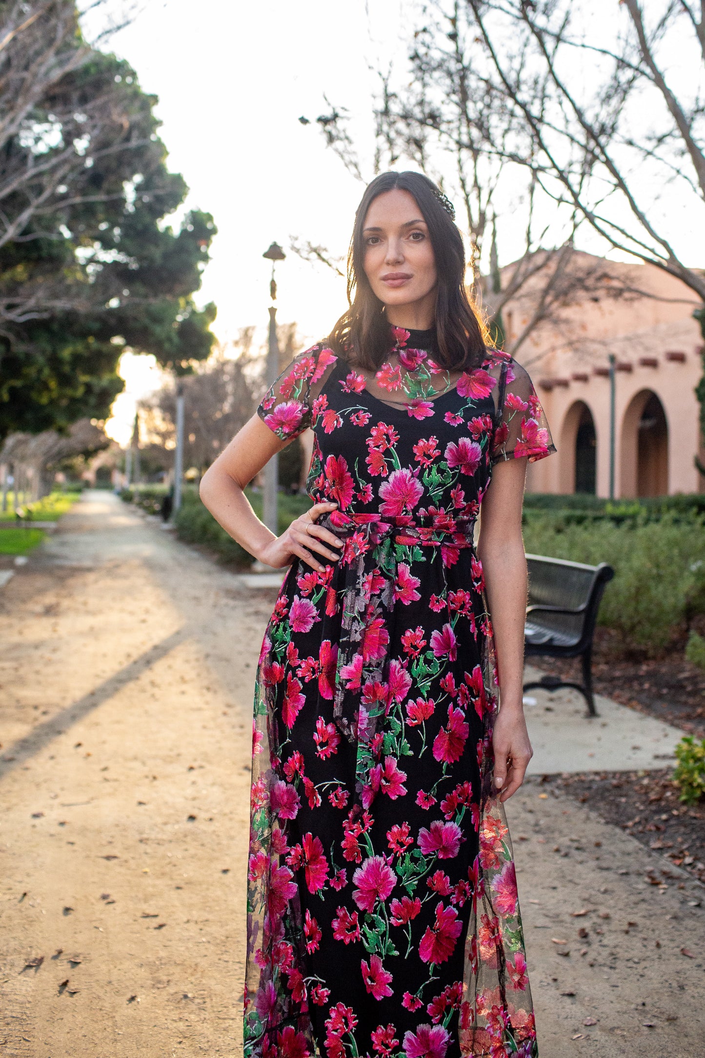 JJ Maxi Dress in Moonlit Rose