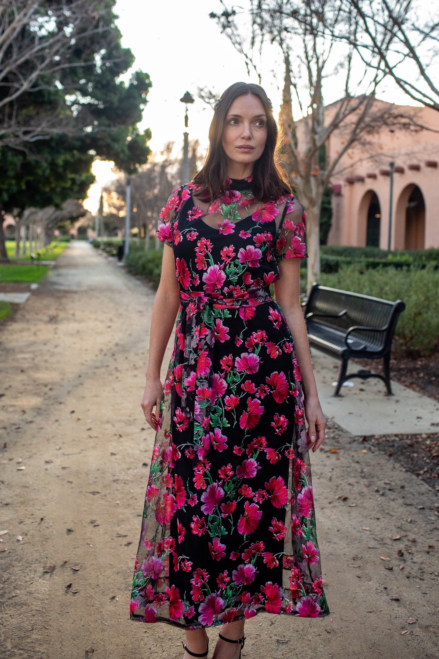 JJ Maxi Dress in Moonlit Rose