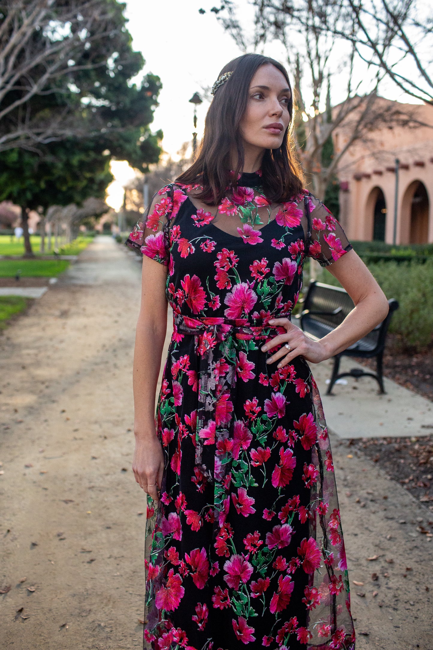 JJ Maxi Dress in Moonlit Rose