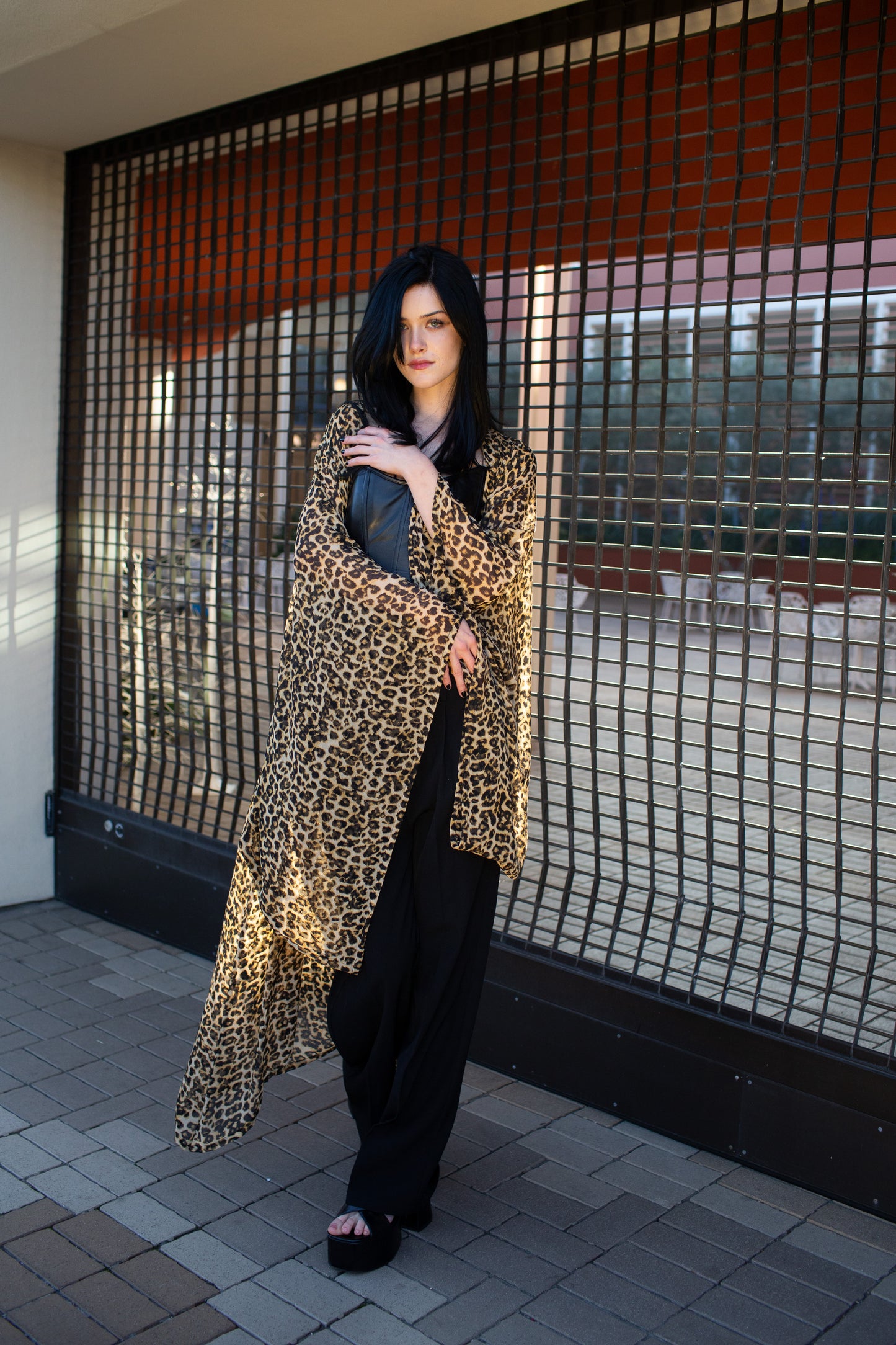Jacara Leopard Kimono