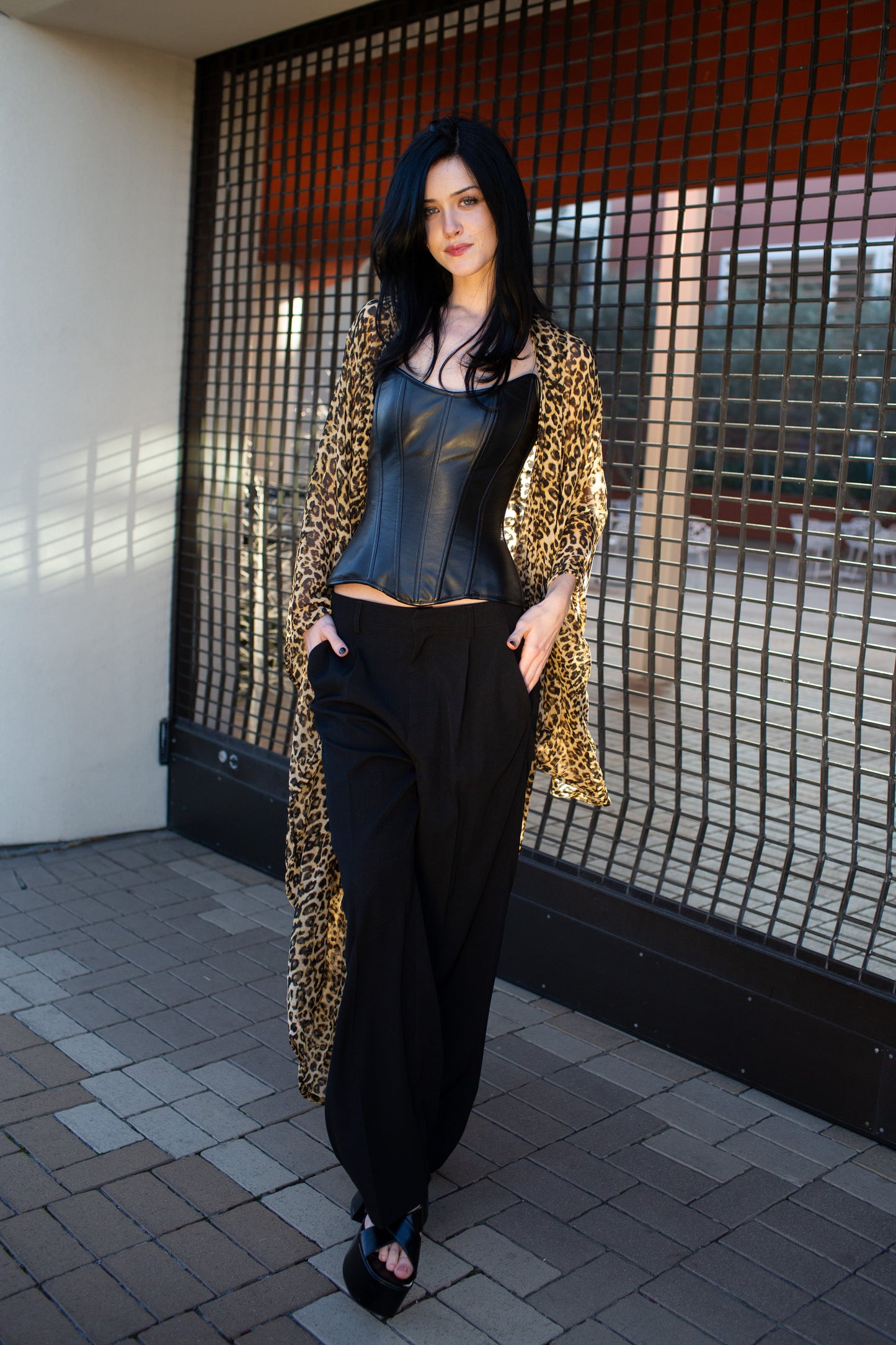 Jacara Leopard Kimono