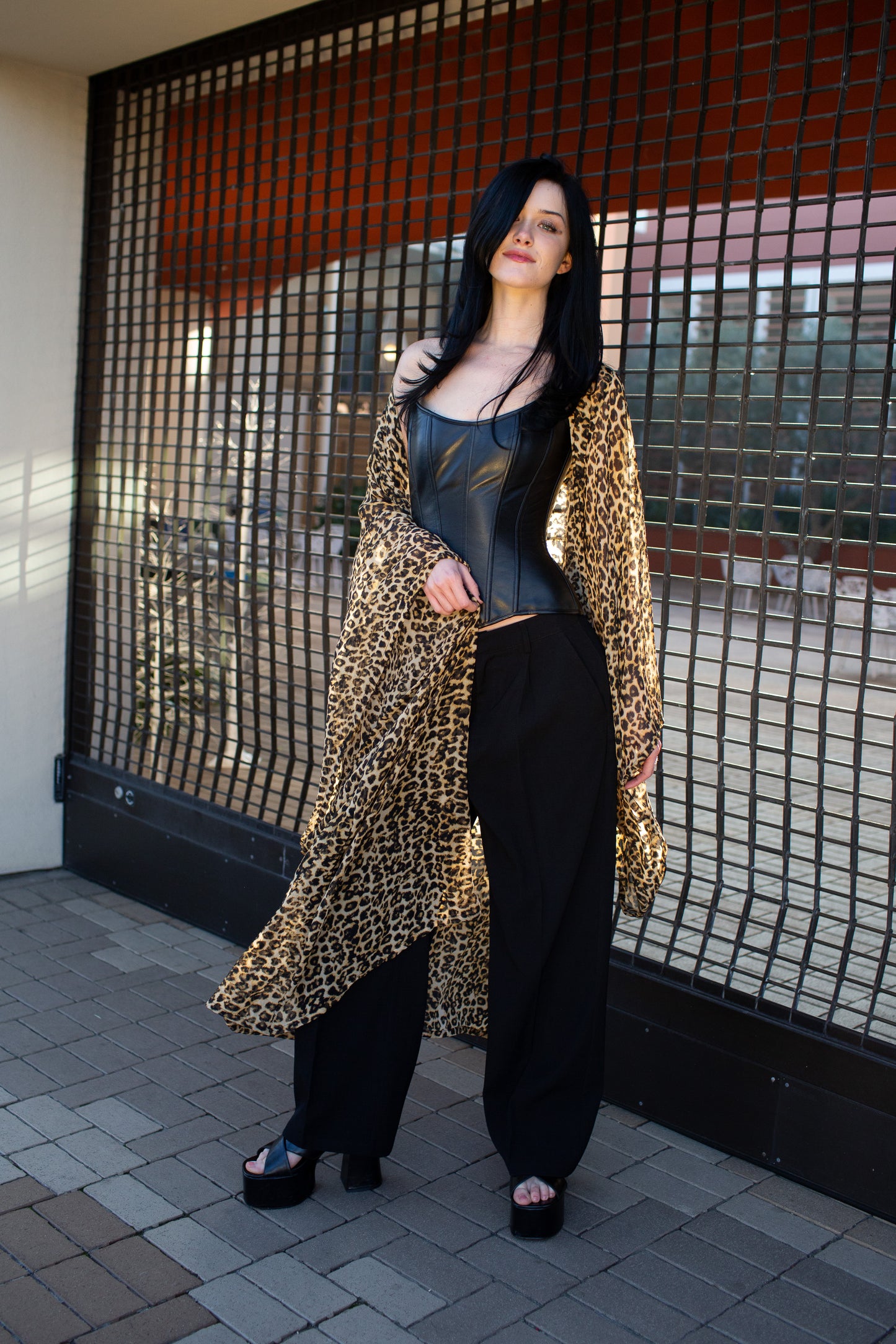 Jacara Leopard Kimono