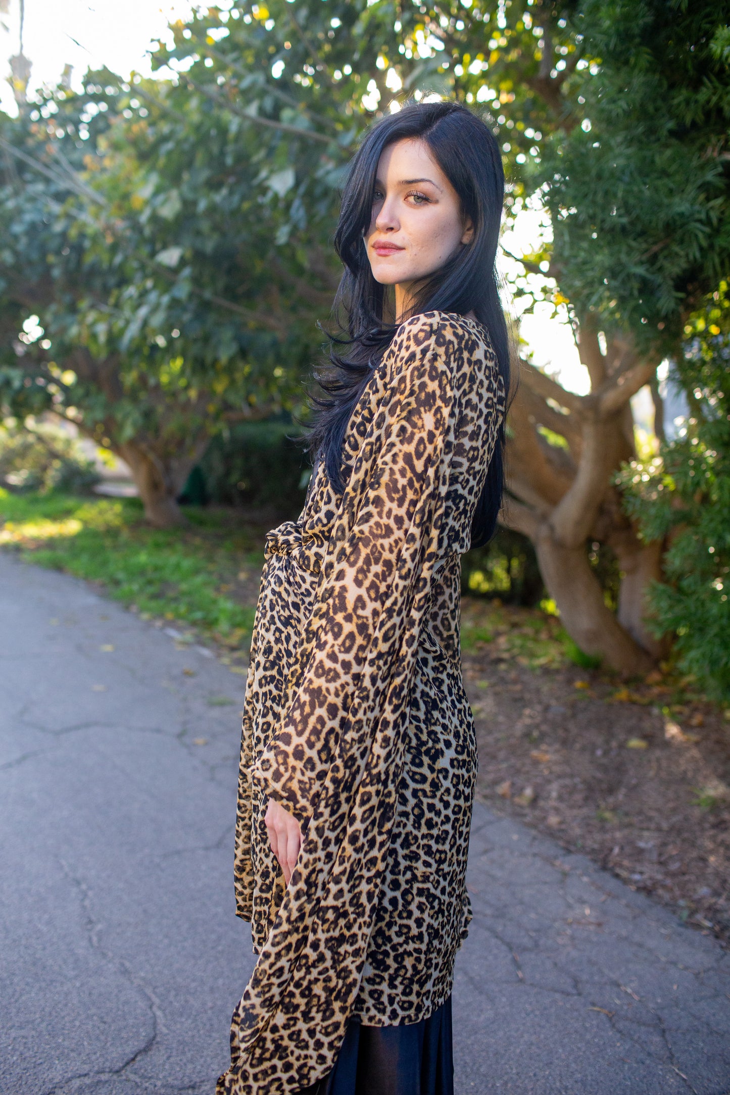 Jacara Leopard Kimono